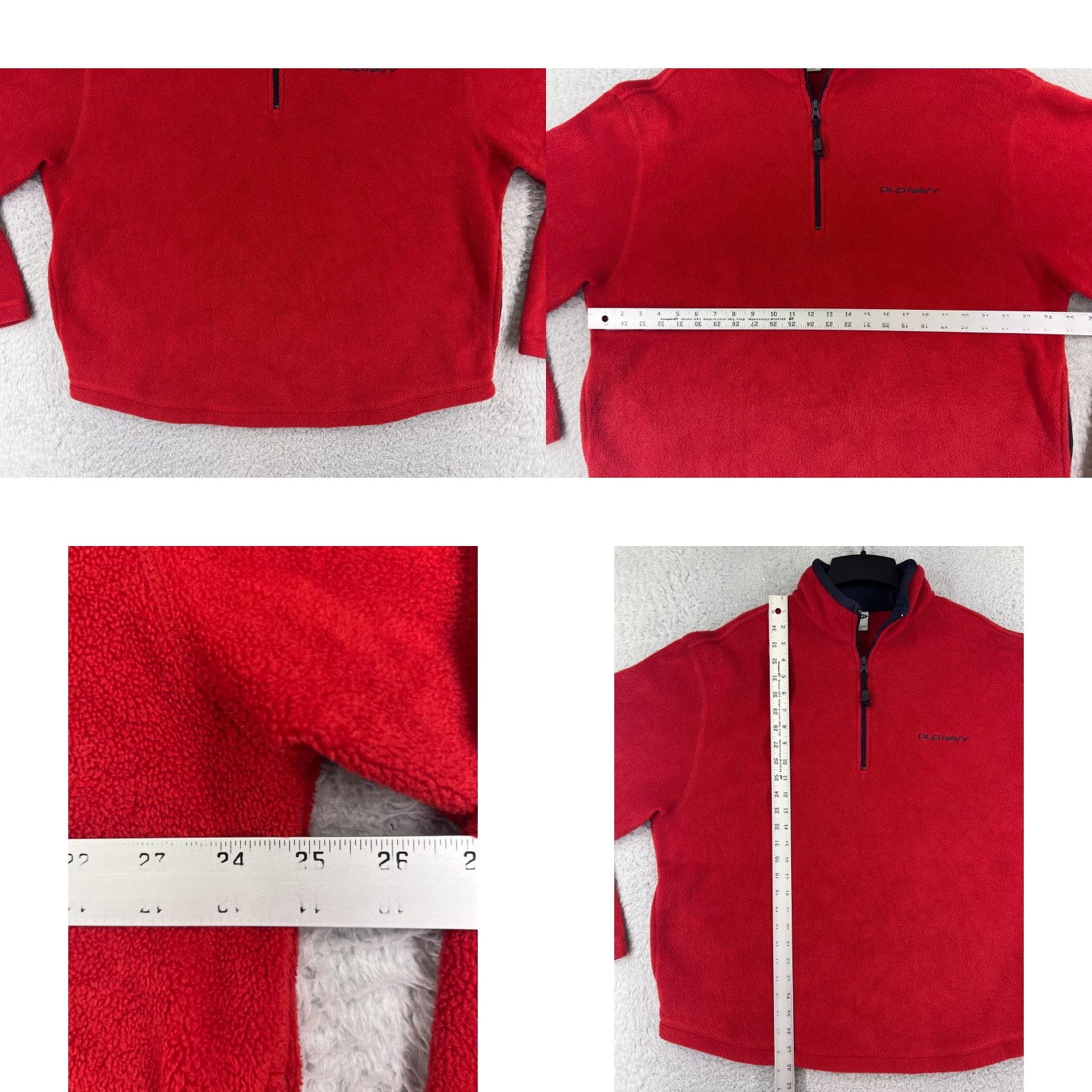 Old Navy Old Navy Mens Sweater Shirt Large Red 1/4 Zip Fleece Mock Neck Long Sleeve Polyester Embroidered Logo 90s? Size US L / EU 52-54 / 3 - 8 Thumbnail
