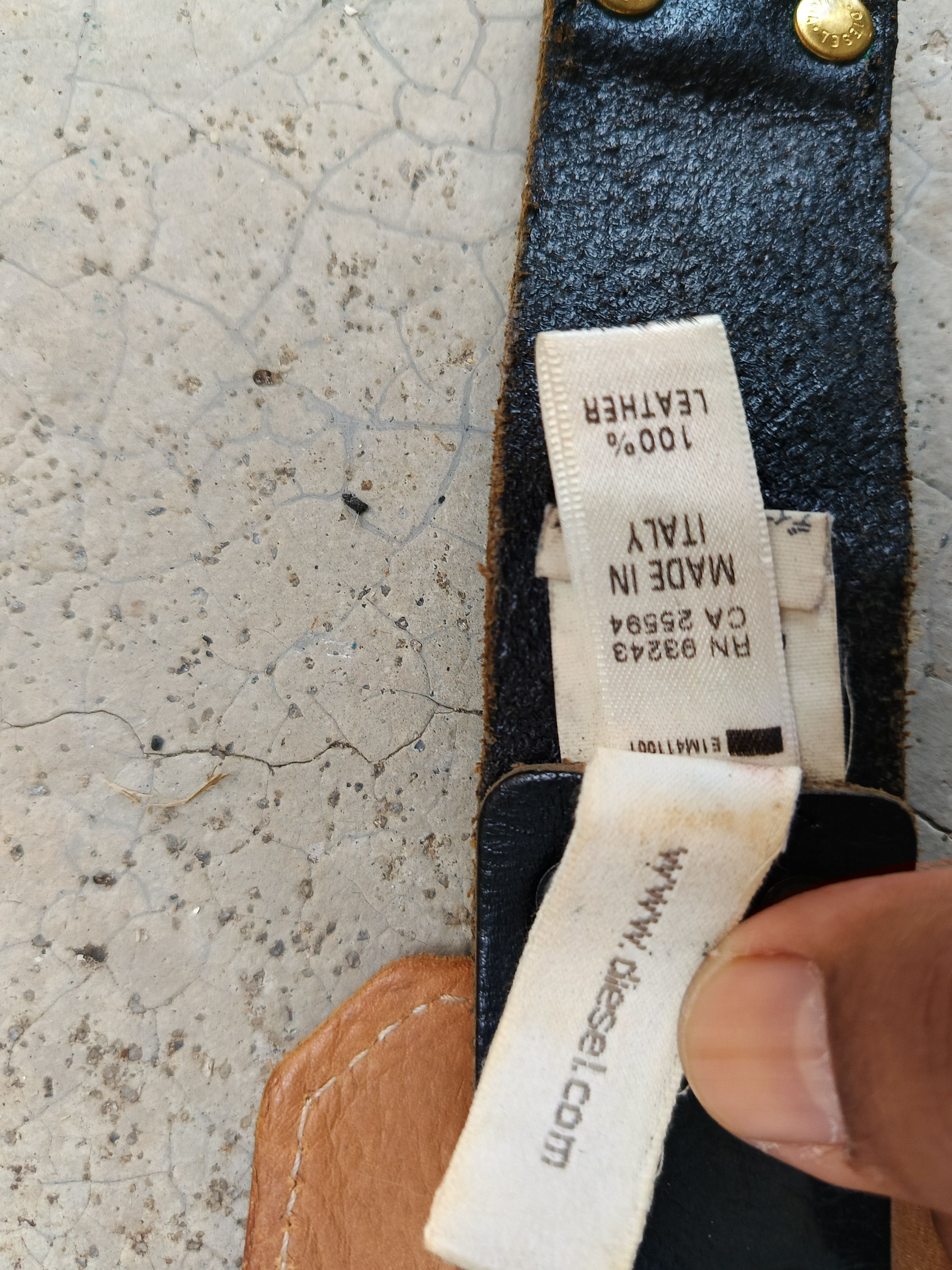 Diesel RARE🔥 DIESEL VINTAGE LEATHER BELT Size 32 - 14 Thumbnail