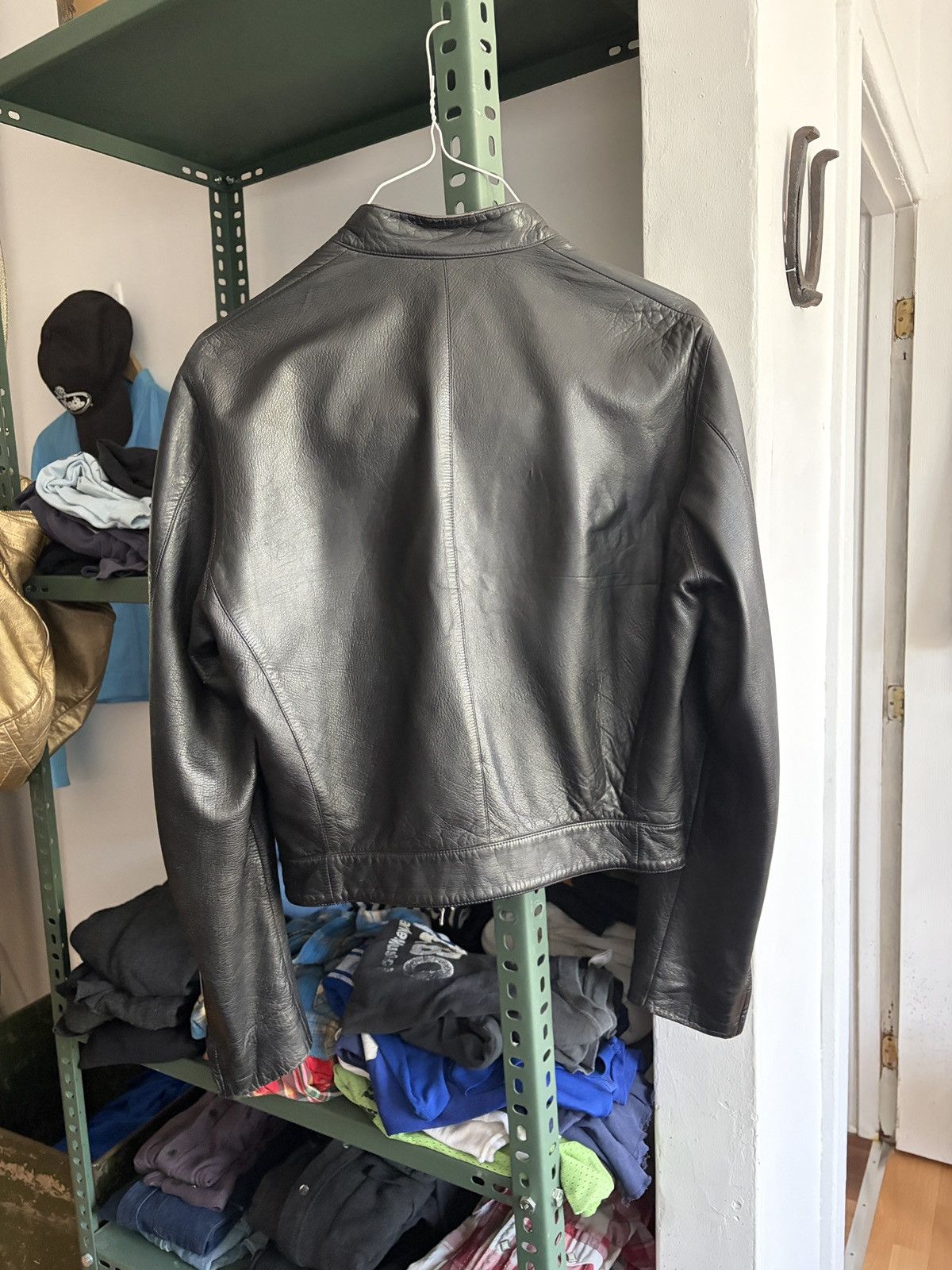 Yves Saint Laurent Rive Gauche Hedi Slimane 2000SS leather cropped jacket Size US M / EU 48-50 / 2 - 4 Thumbnail