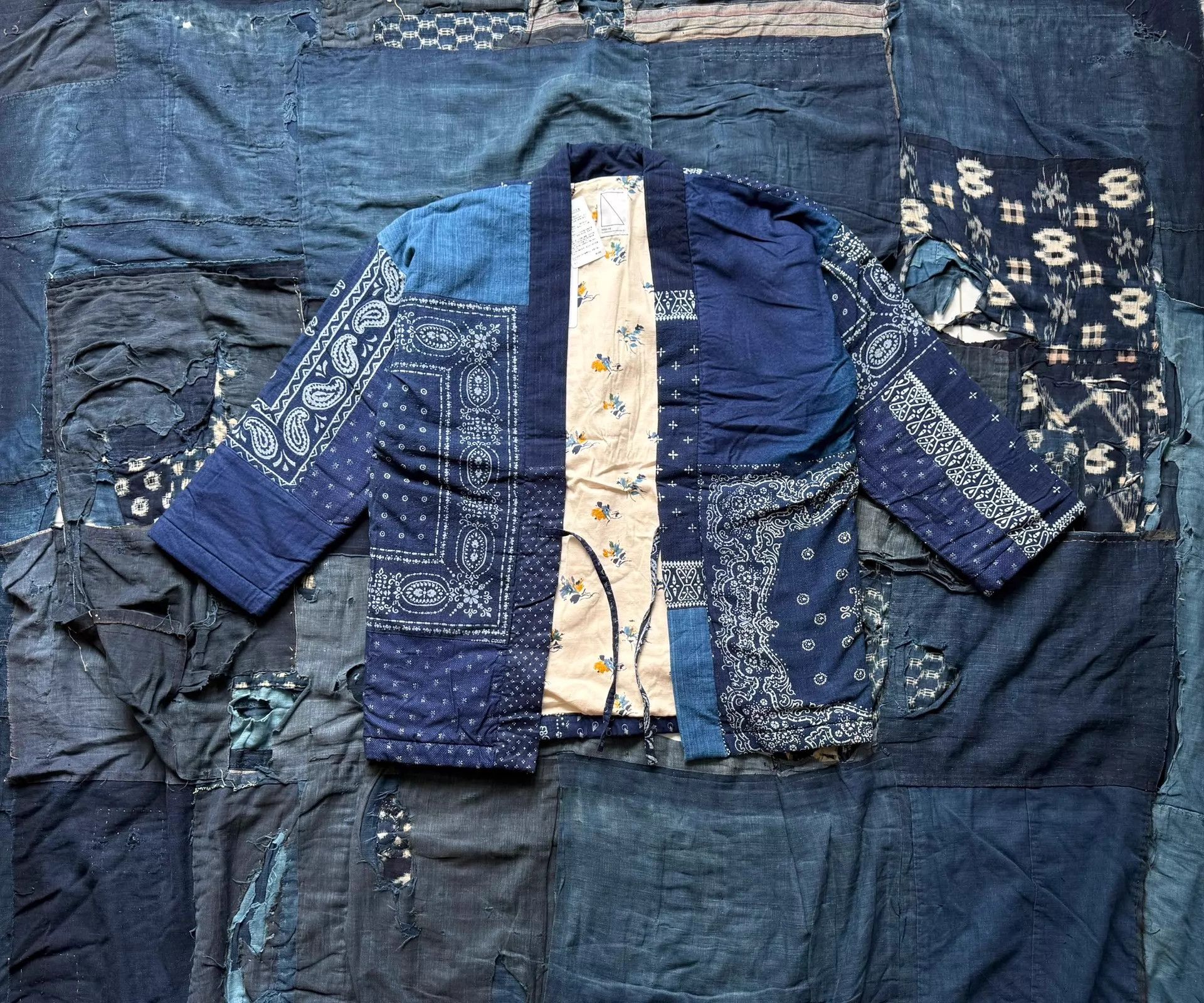 Soulive Soulive Distressed Vintage Fabric Cotton Daopao Jacket Size US M / EU 48-50 / 2 - 1 Thumbnail