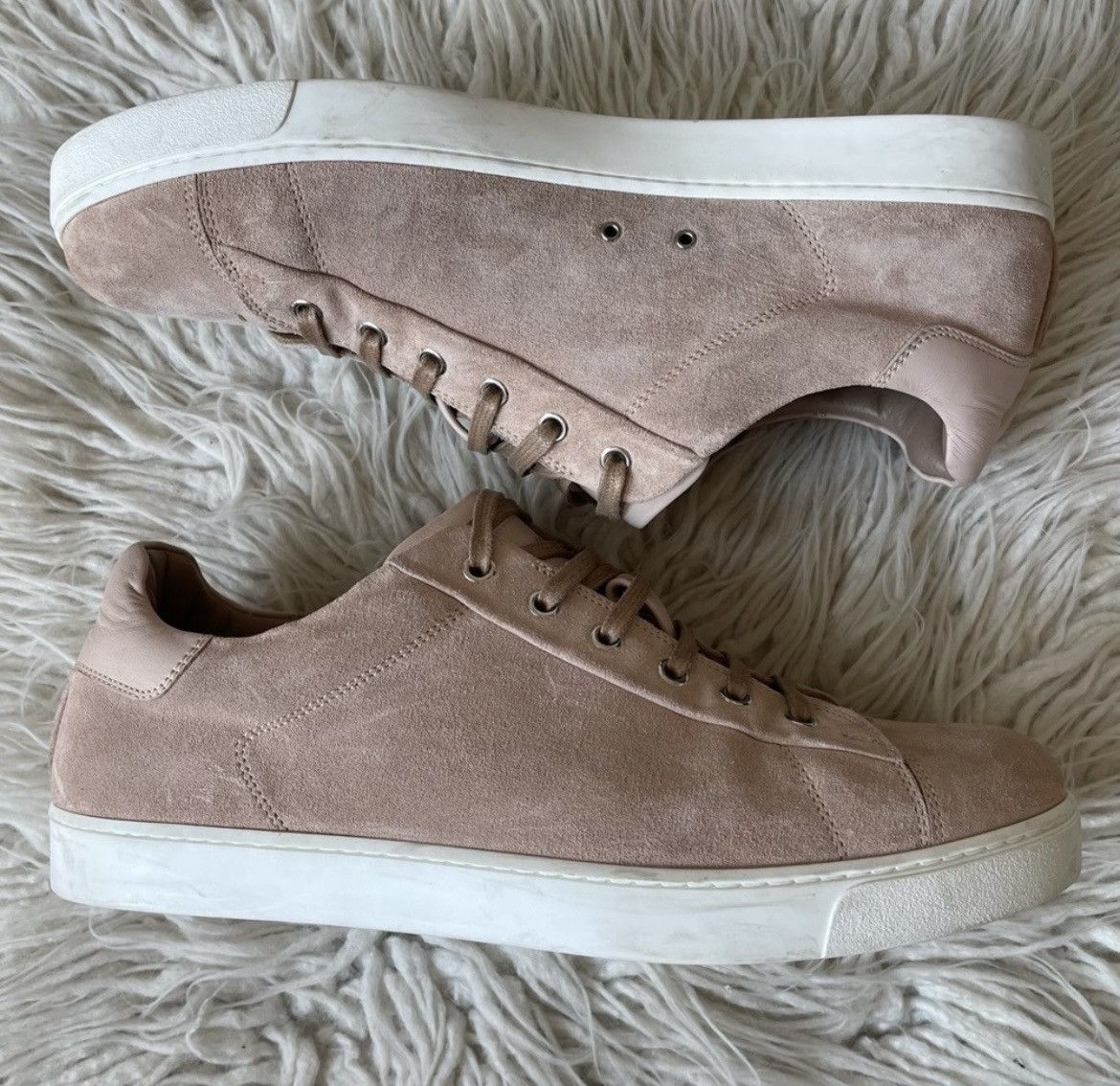 Gianvito Rossi Gianvito Rossi Men’s Suede Pink Low Top Sneakers EUC 43 Size US 10 / EU 43 - 1 Thumbnail
