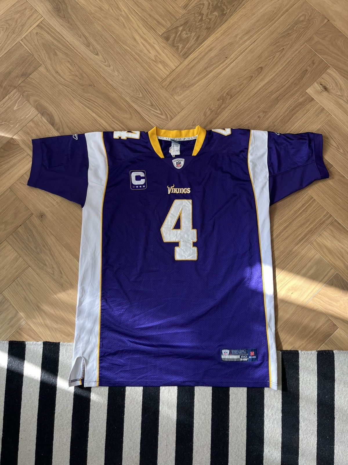 Reebok Minnesota Vikings #4 Brett Favre Reebok On-Field Jersey Size US XXL / EU 58 / 5 - 1 Thumbnail