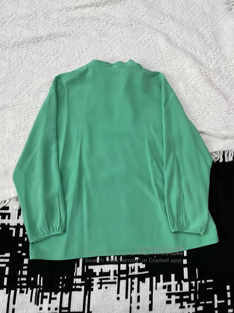 Hermes Hermes Green tie-dyed silk blouse Size XXS / US 00 / IT 34 - 3 Thumbnail
