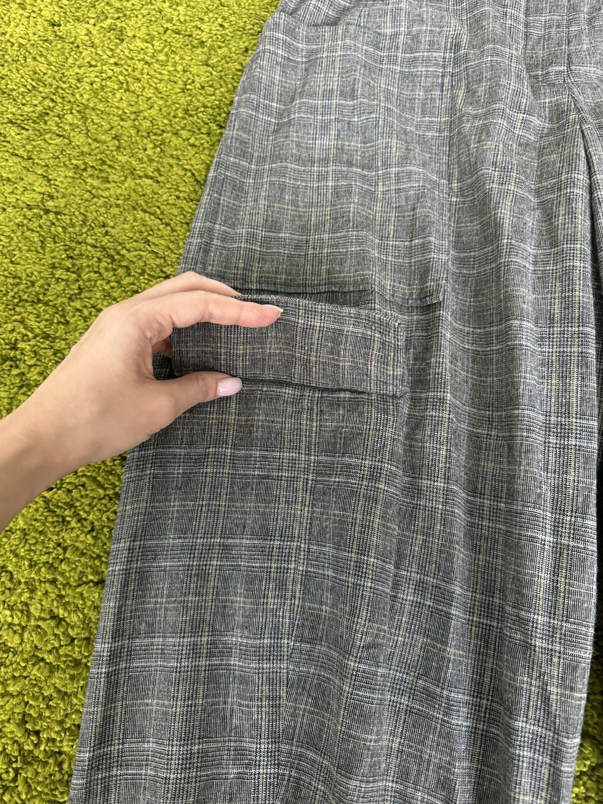Designer Oska checkered wool blend wide leg samurai pants Size US 30 / EU 46 - 3 Thumbnail