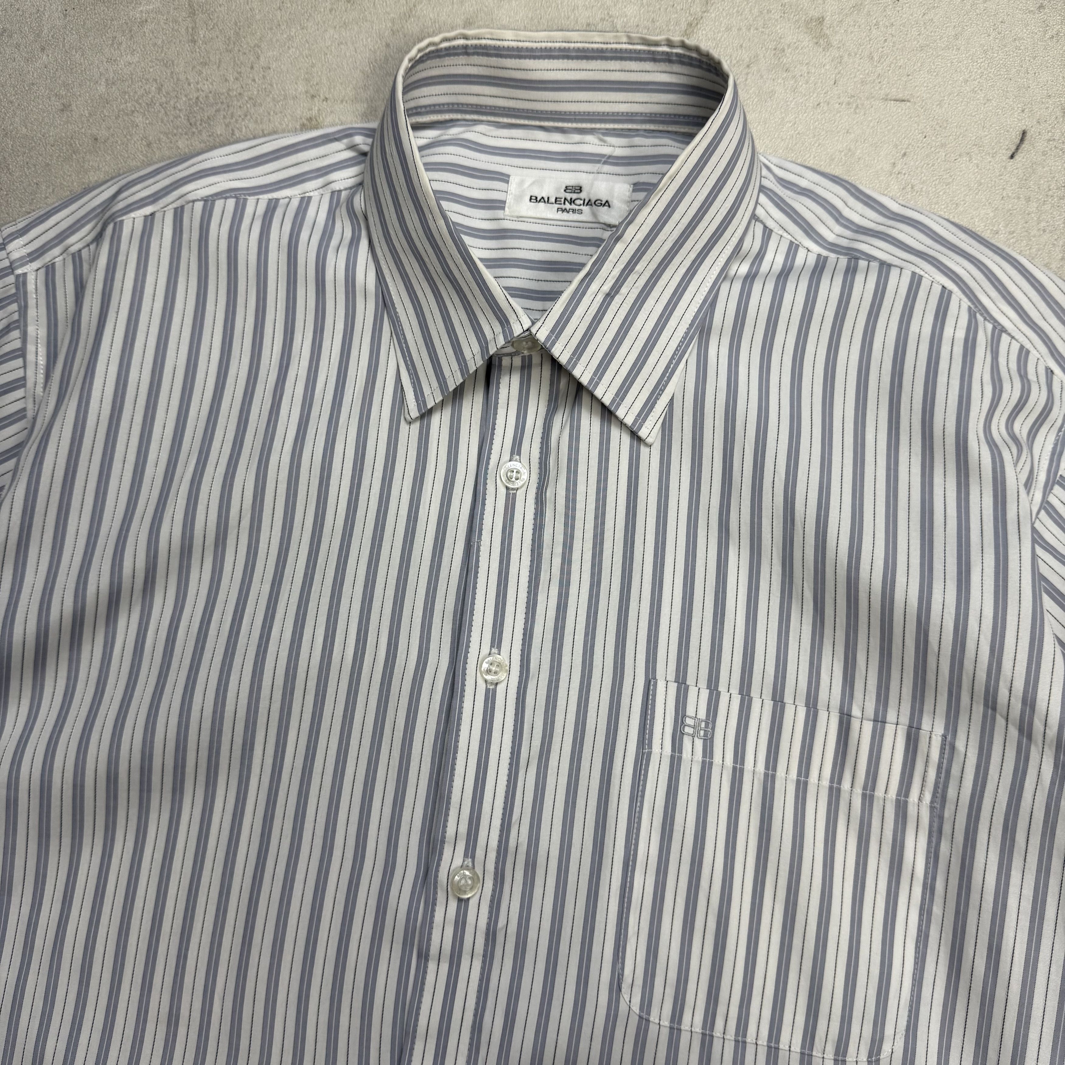 Balenciaga Vintage Balenciaga Striped Shirt Size US L / EU 52-54 / 3 - 3 Thumbnail