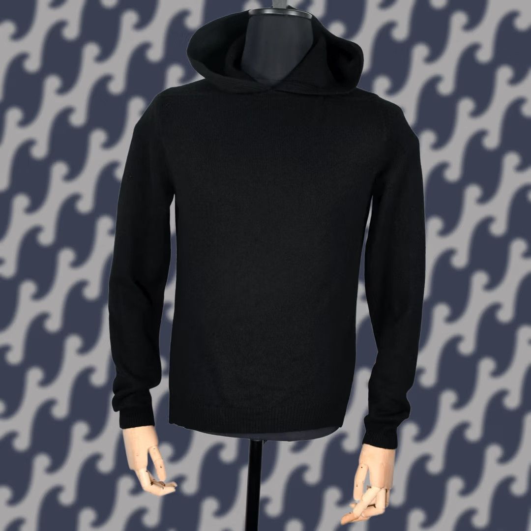 Rick Owens RICK OWENS Sweater Hooded XL Black 97%Cashmere 3%Wool Wool-Blend Knit Pullover Men Size XL Classic Size US XL / EU 56 / 4 - 1 Thumbnail
