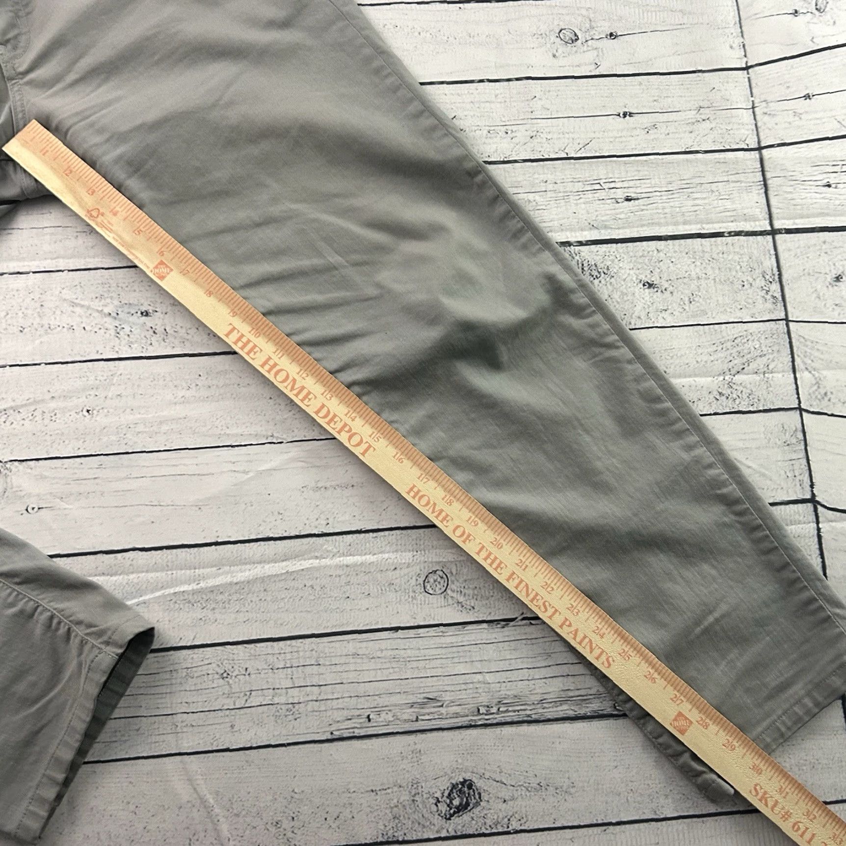 Vintage Aviator Slim Leg 5-Pocket Pants Men 34x30 Gray Stretch Casual Pants Mens Size US 34 / EU 50 - 6 Thumbnail