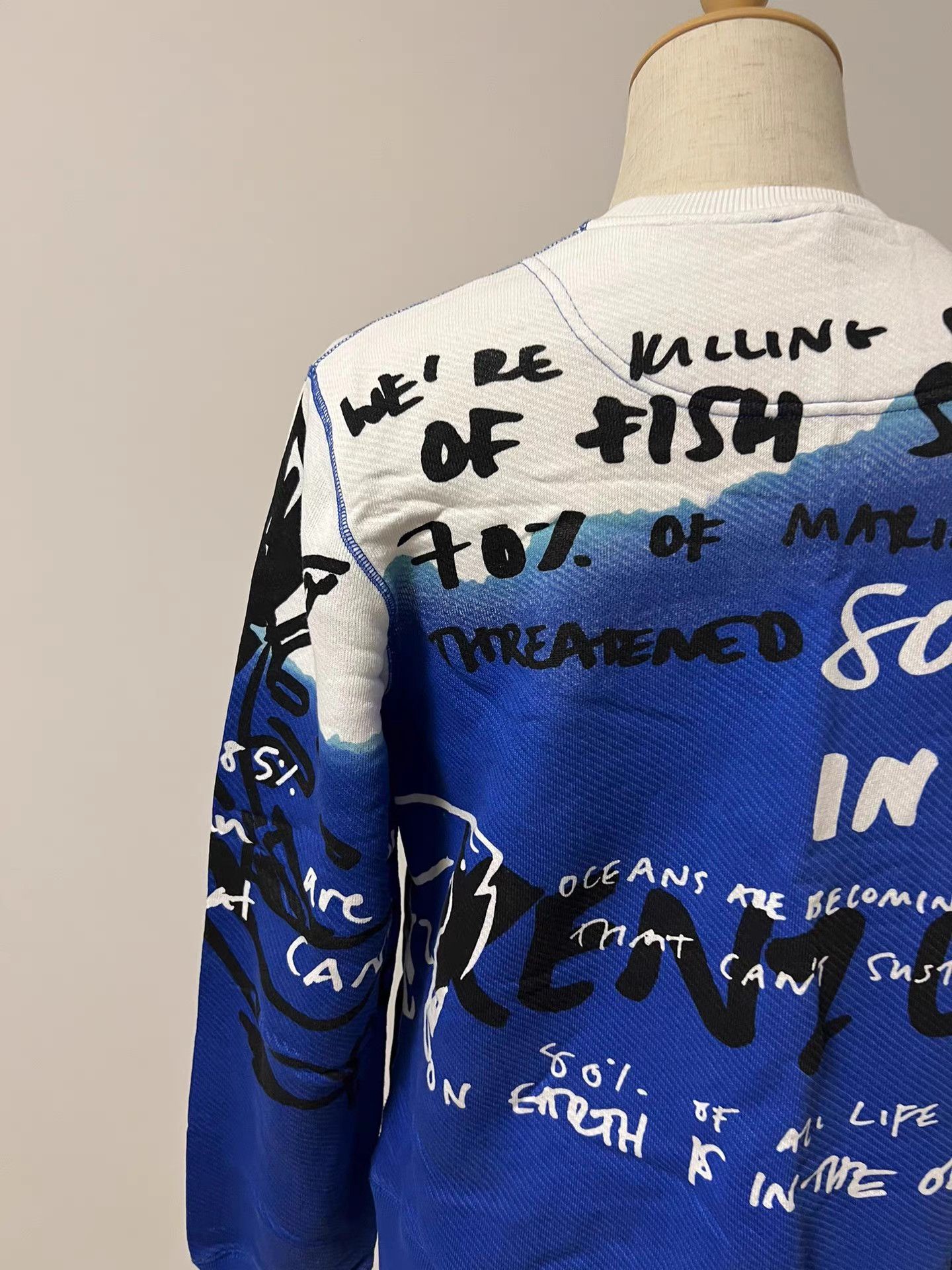 Kenzo Kenzo Ocean Letter Print Sweatshirt Runway Edition K9 Size US XL / EU 56 / 4 - 6 Thumbnail