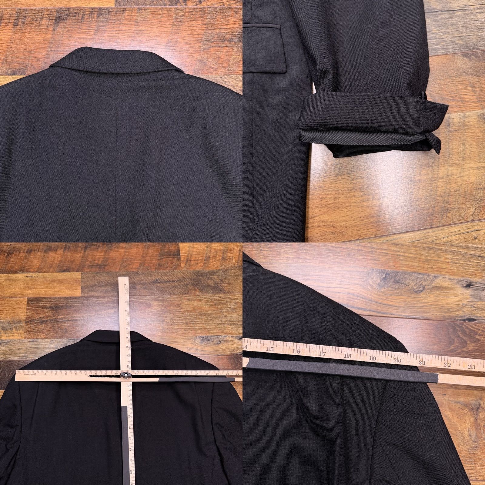 Jos. A. Bank Jos. A. Bank Tuxedo Suit 46R Black Double-Breasted Wool 2 Piece Formal Pants 40w Regular Inseam 32in Men 46 Chest Peak Lapel Classic Size 46R - 8 Thumbnail