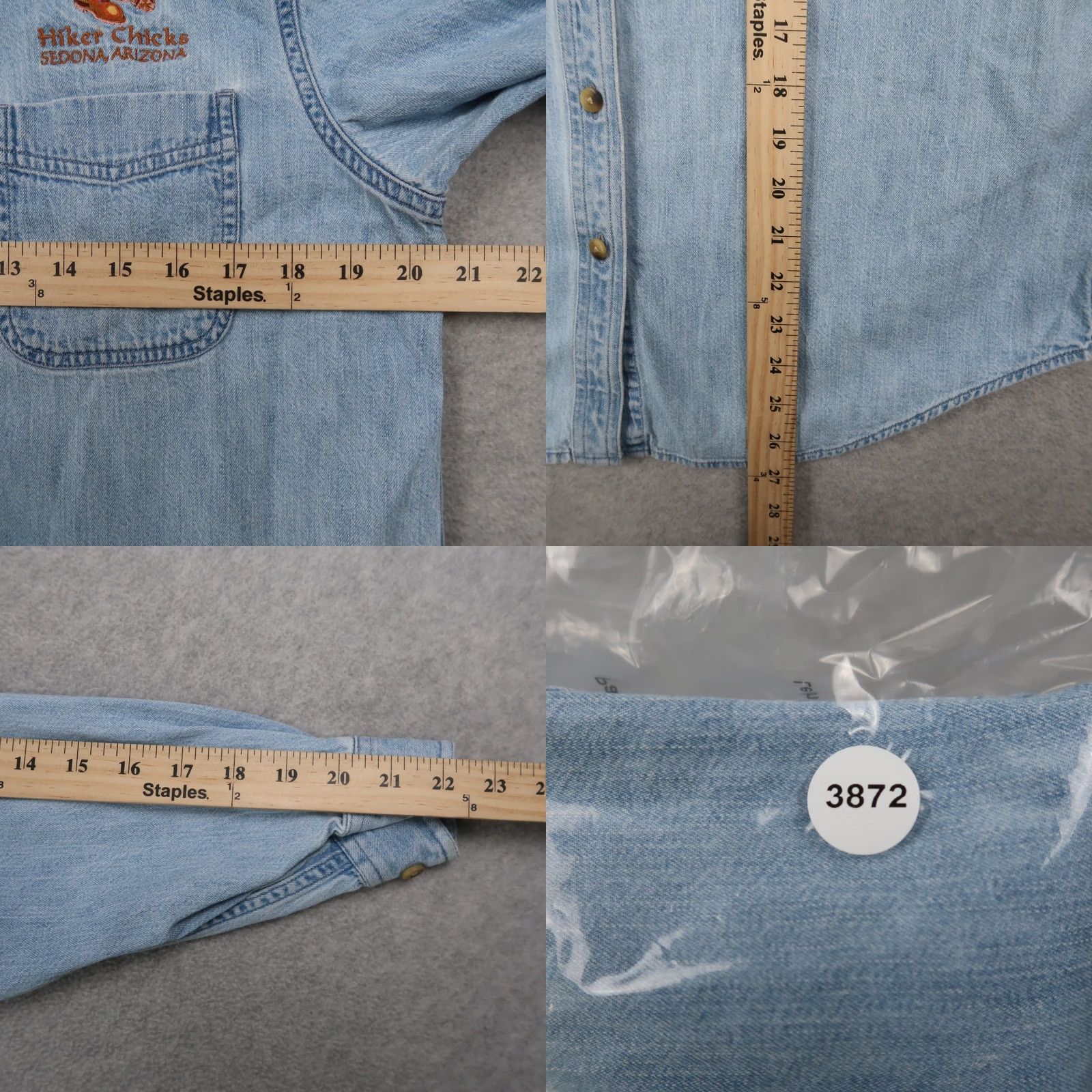 Vintage VINTAGE L.L.Bean Denim Button-Up Shirt Women M Blue Pockets Size M / US 6-8 / IT 42-44 - 8 Thumbnail