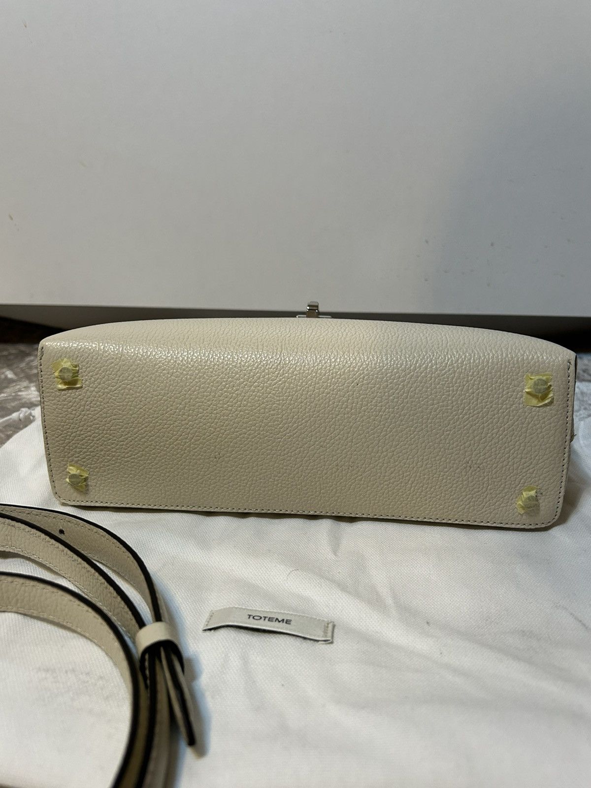 Toteme Totême T-Lock Clutch White Size ONE SIZE - 19 Thumbnail