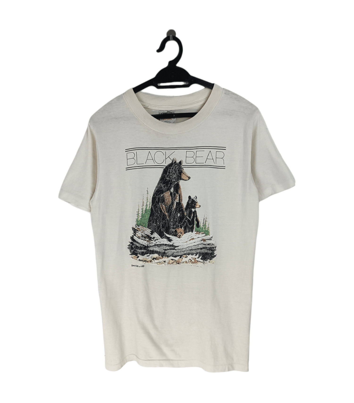 Vintage RARE🔥VINTAGE 80'S BLACK BEAR COLLECTOR ANIMAL HABITAT TEE Size US M / EU 48-50 / 2 - 1 Thumbnail