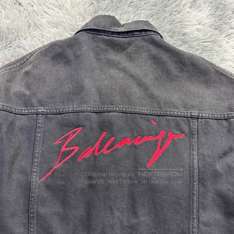 Balenciaga Balenciaga Art Font Denim Jacket Size XXS / US 00 / IT 34 - 5 Thumbnail