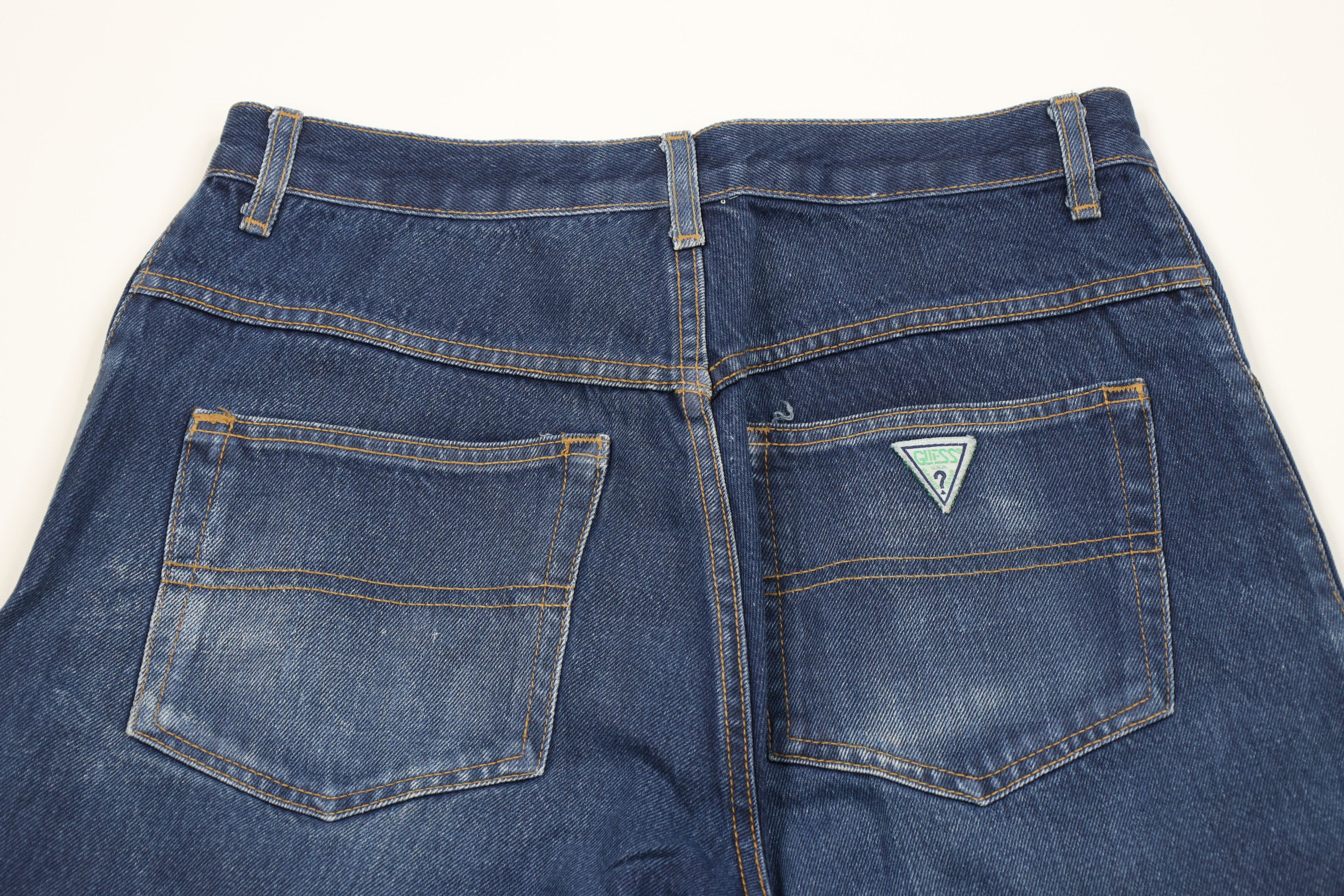 Guess Vintage 90s Guess Spell Out Tapered Leg Denim Jeans Blue USA Size US 30 / EU 46 - 11 Thumbnail