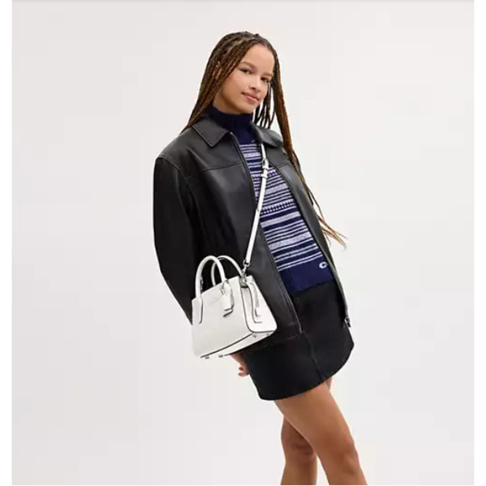 Coach COACH Andrea Carryall Bag Crossbody Leather/Chalk CP081 NWT Size ONE SIZE - 6 Thumbnail