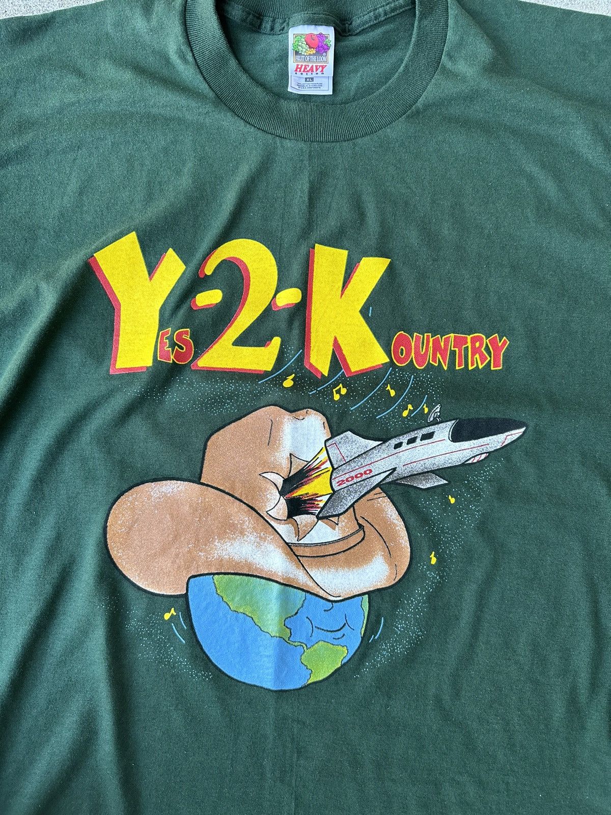 Fruit Of The Loom × Vintage “Y2K Country” Graphic Print Tee Shirt Size US XL / EU 56 / 4 - 3 Thumbnail