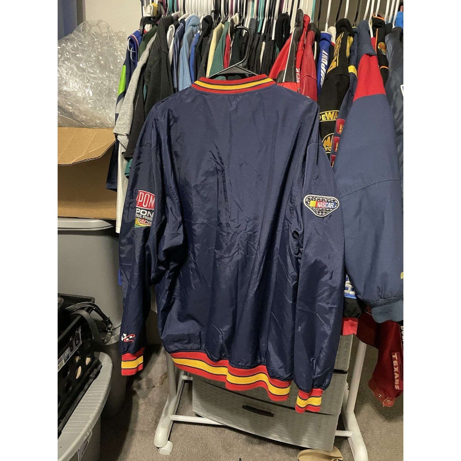 Chase Authentics Size L- VTG Jeff Gordon NASCAR Sleeve Nylon Pullover Sweater Size US L / EU 52-54 / 3 - 2 Thumbnail