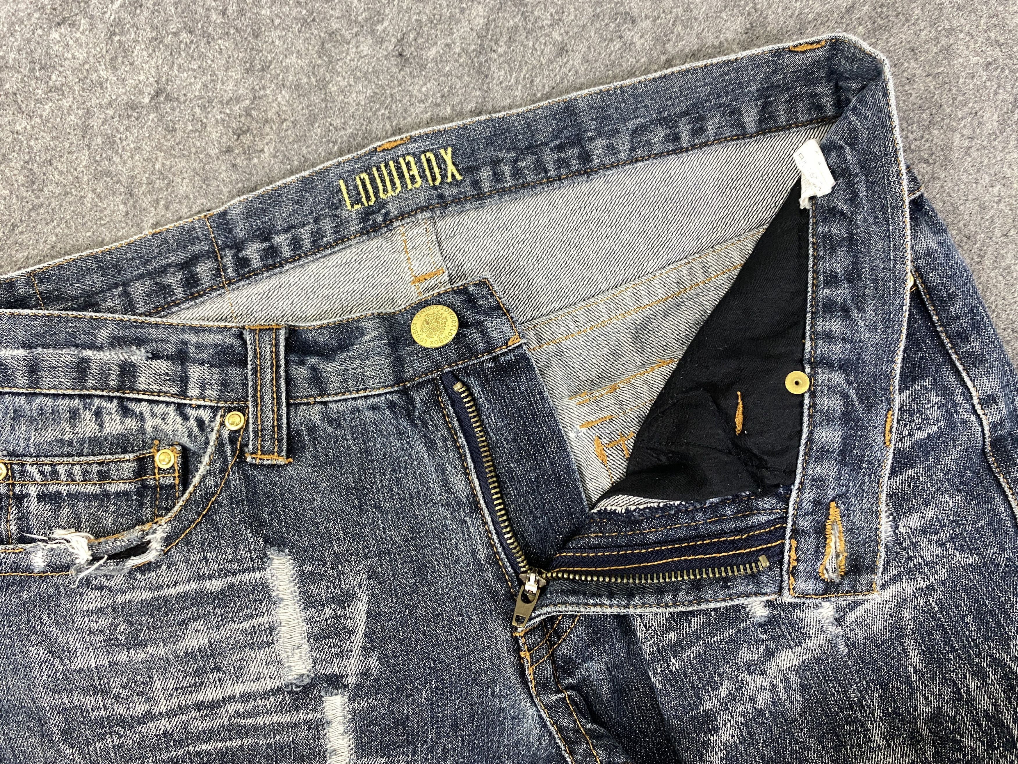 If Six Was Nine Distressed Blue LowBox Flare Jeans Denim 32x33 - JN3265 Size US 32 / EU 48 - 6 Thumbnail