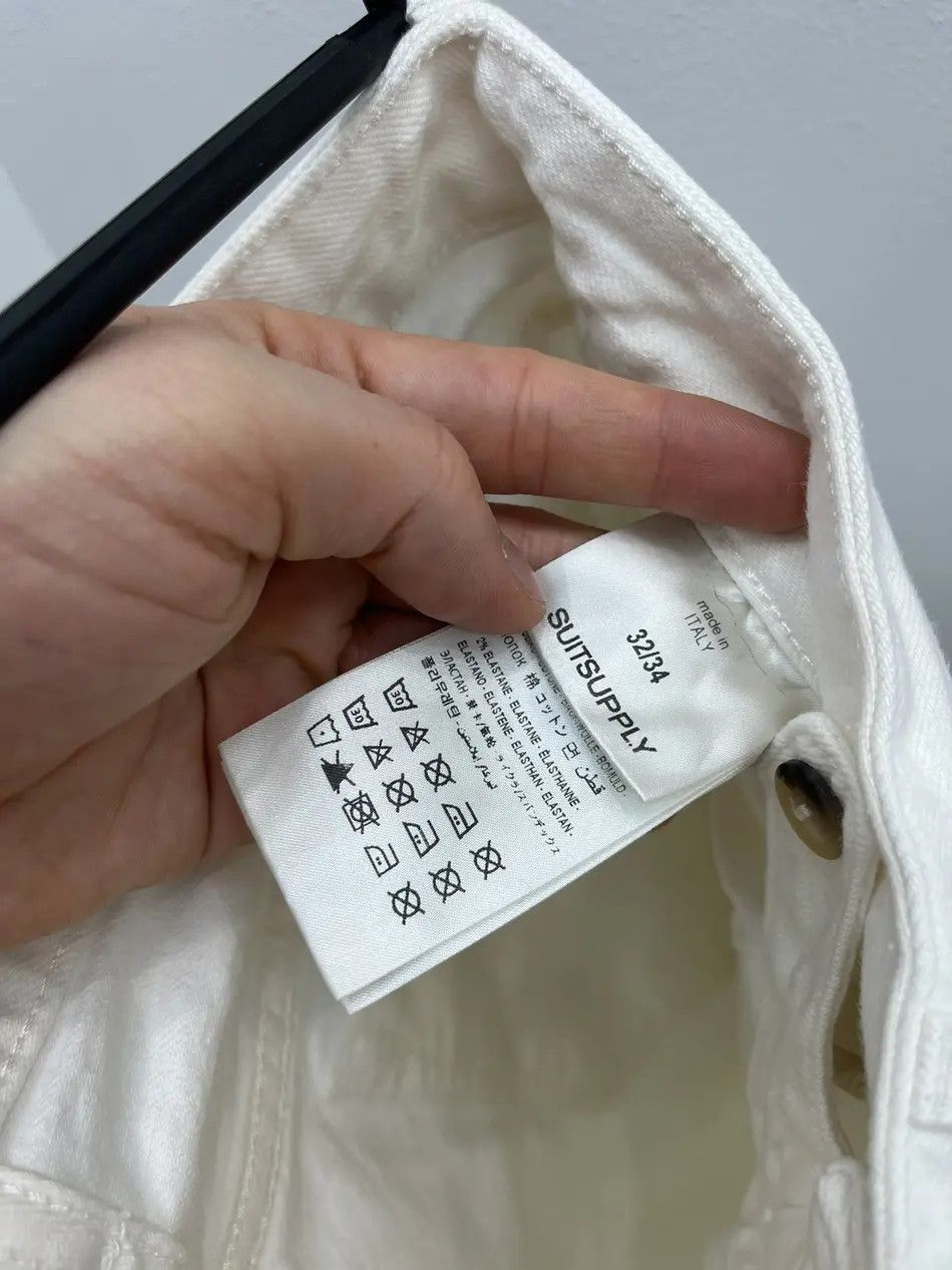 Suitsupply Suitsupply White Slim Straight Selvedge Denim Jeans Size US 32 / EU 48 - 5 Thumbnail