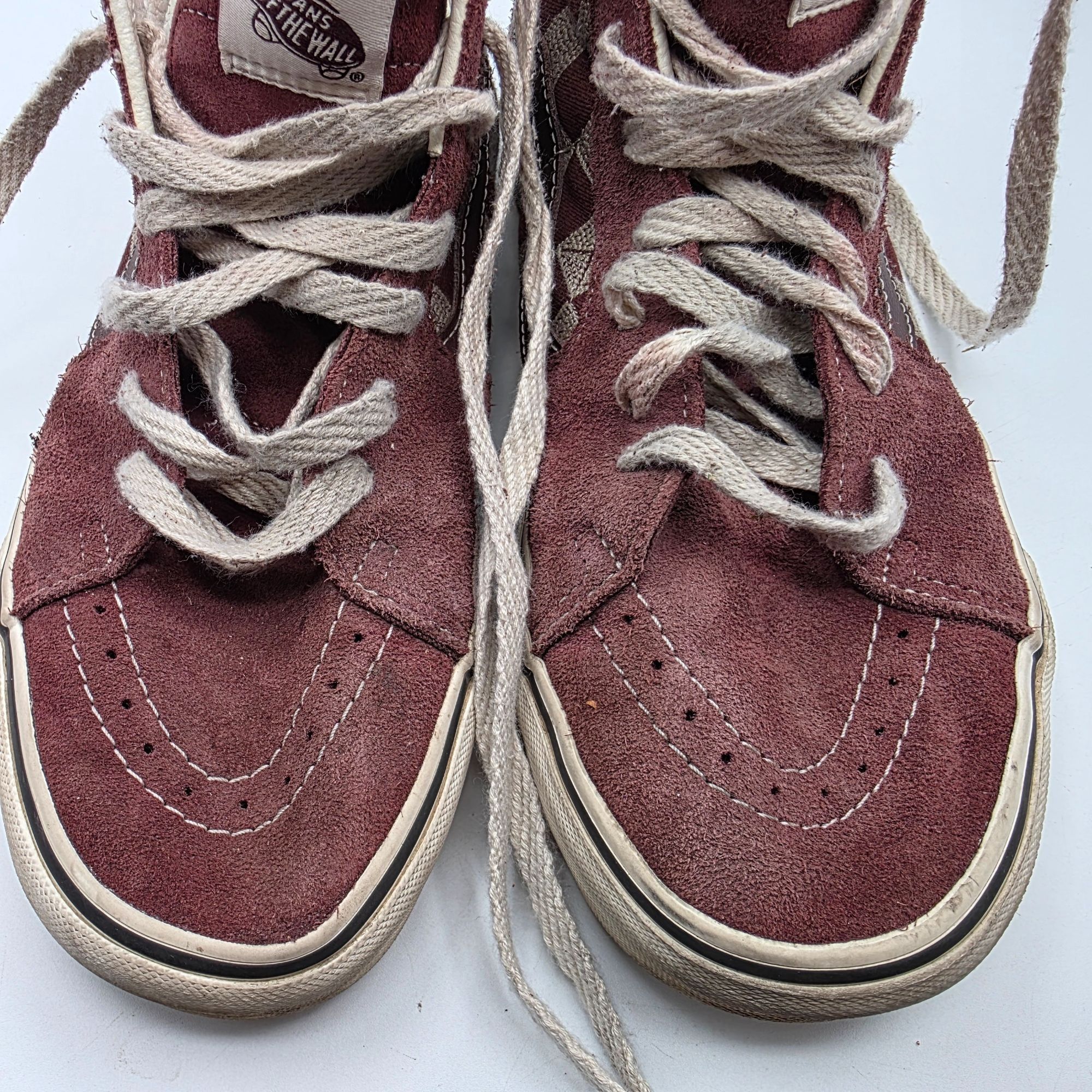 Vans Vans Sk8-Hi Stitch Checkerboard Bitte Mens Size 9.5 Brown Sh Size US 9.5 / EU 42-43 - 10 Thumbnail
