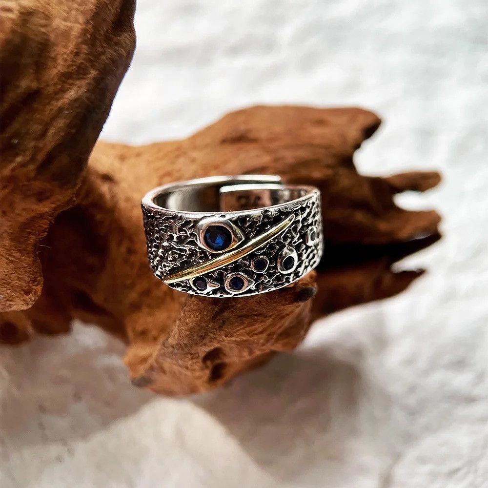 Vintage Retro Shower Stars Ring Size ONE SIZE - 3 Thumbnail