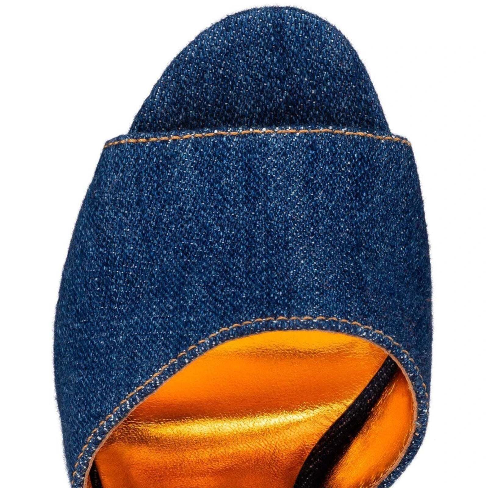 Christian Louboutin Mira Colunata 120 Denim Platform Wedge Sandal Heel Pump 36 Size US 6 / IT 36 - 6 Thumbnail