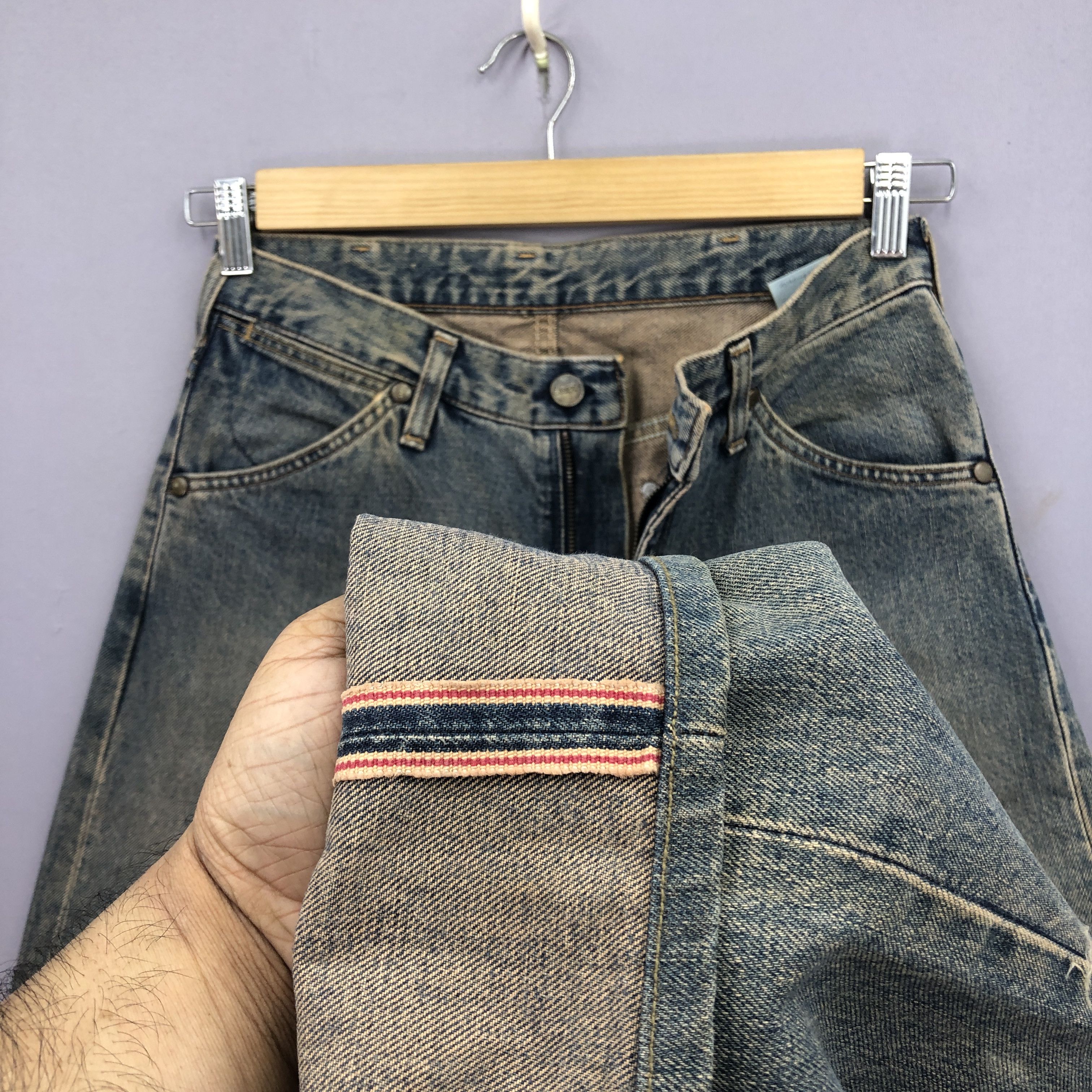 Wrangler Vintage Wrangler Selvedge Jeans Mud Wash Redline Baggy Denim Size 26" / US 2 / IT 38 - 7 Thumbnail