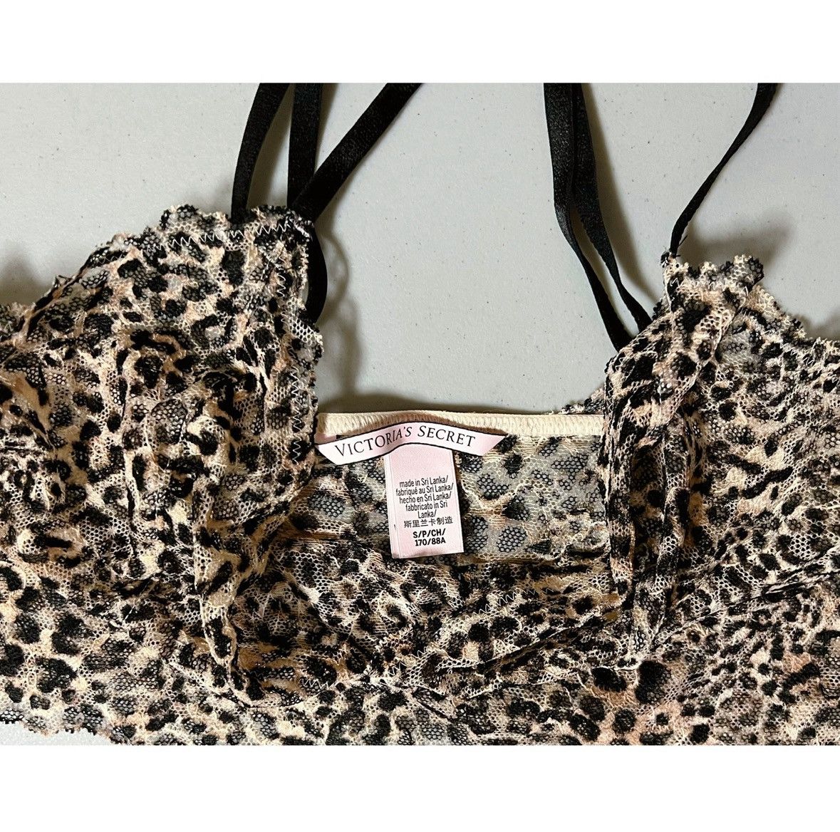 Victoria's Secret Cheetah Leopard Print Lace Bra Bralette Lingerie Size S 🐆✨ Size S / US 4 / IT 40 - 5 Thumbnail