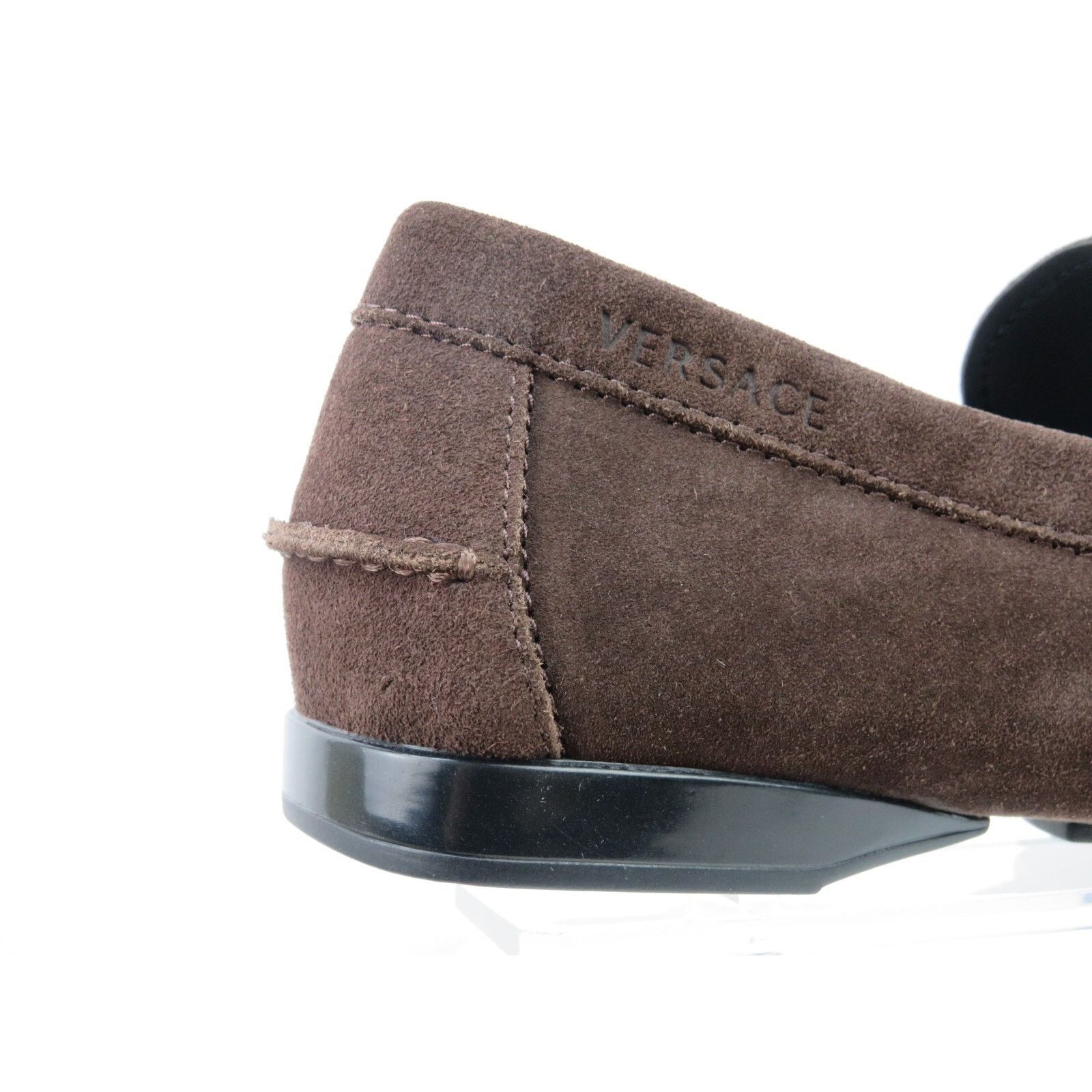 Versace NIB VERSACE BROWN SUEDE GOLD MEDUSA HEAD LOGO LOAFERS 43 10 Size US 10 / EU 43 - 11 Thumbnail