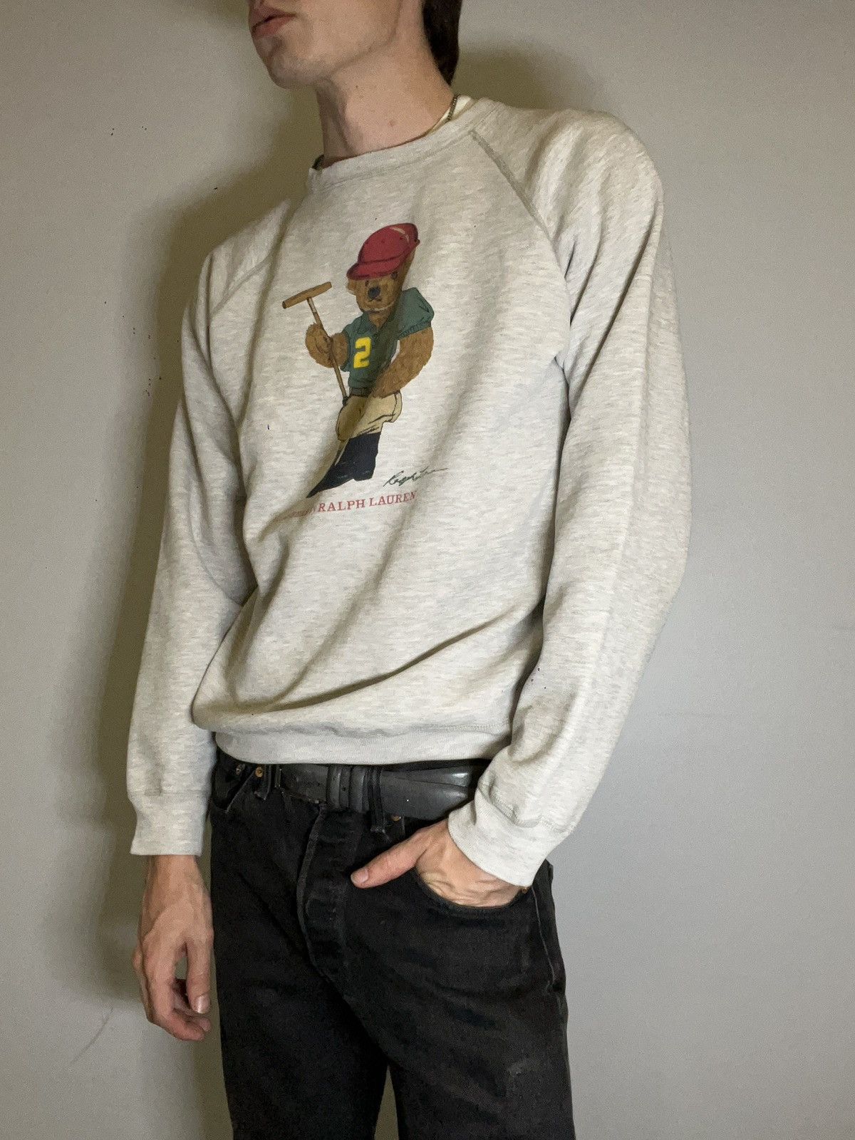 Designer × Polo Ralph Lauren Vintage Polo Ralph Lauren Bear Crewneck Size US S / EU 44-46 / 1 - 4 Thumbnail