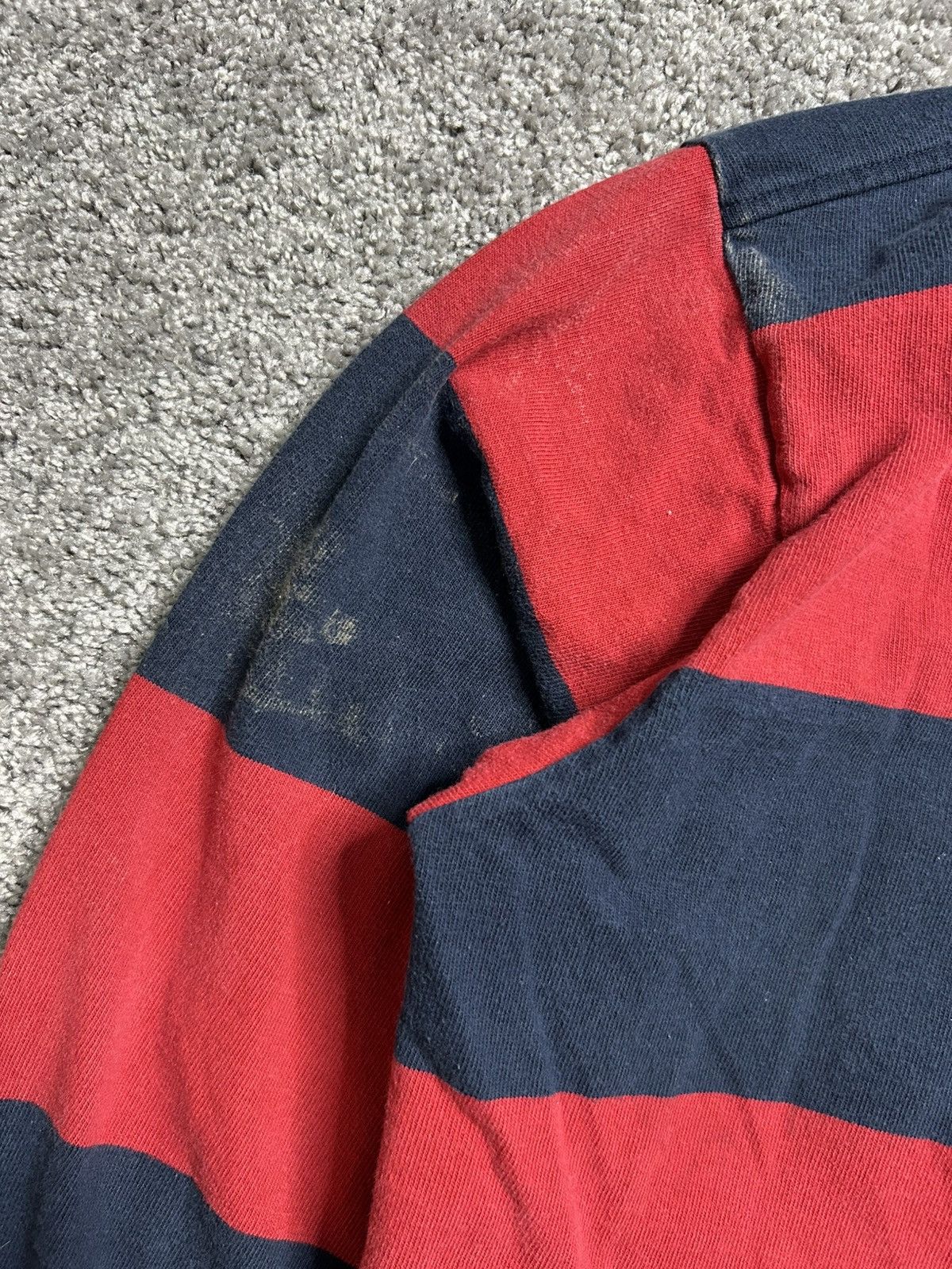 Polo Ralph Lauren Vintage 80s Polo Ralph Lauren Rugby Long Sleeve Striped Size US L / EU 52-54 / 3 - 6 Thumbnail