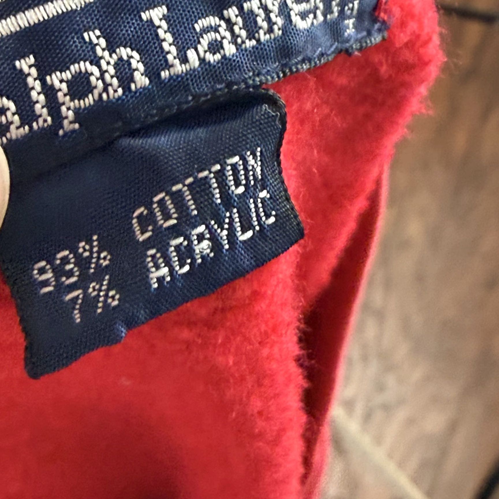 Polo Ralph Lauren VINTAGE Polo Ralph Lauren Vest Sweater Mens L Red Fleece Cotton Acrylic V-Neck Polo Ralph Lauren Vest L Red Size US L / EU 52-54 / 3 - 8 Thumbnail
