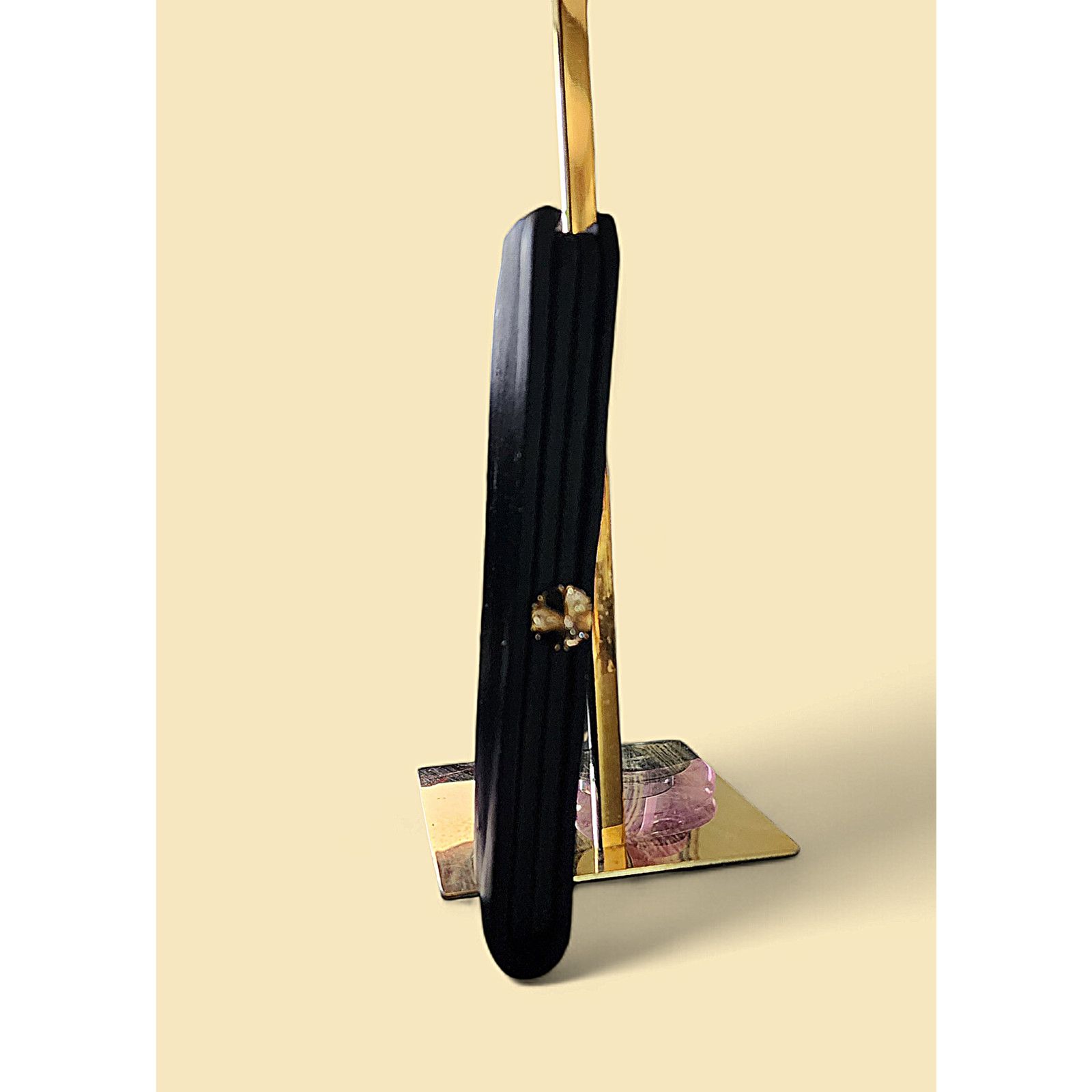 Other Vtg.1950’s L&M Spotlight Satin Black Clutch rhinestone Clasp Size ONE SIZE - 6 Thumbnail