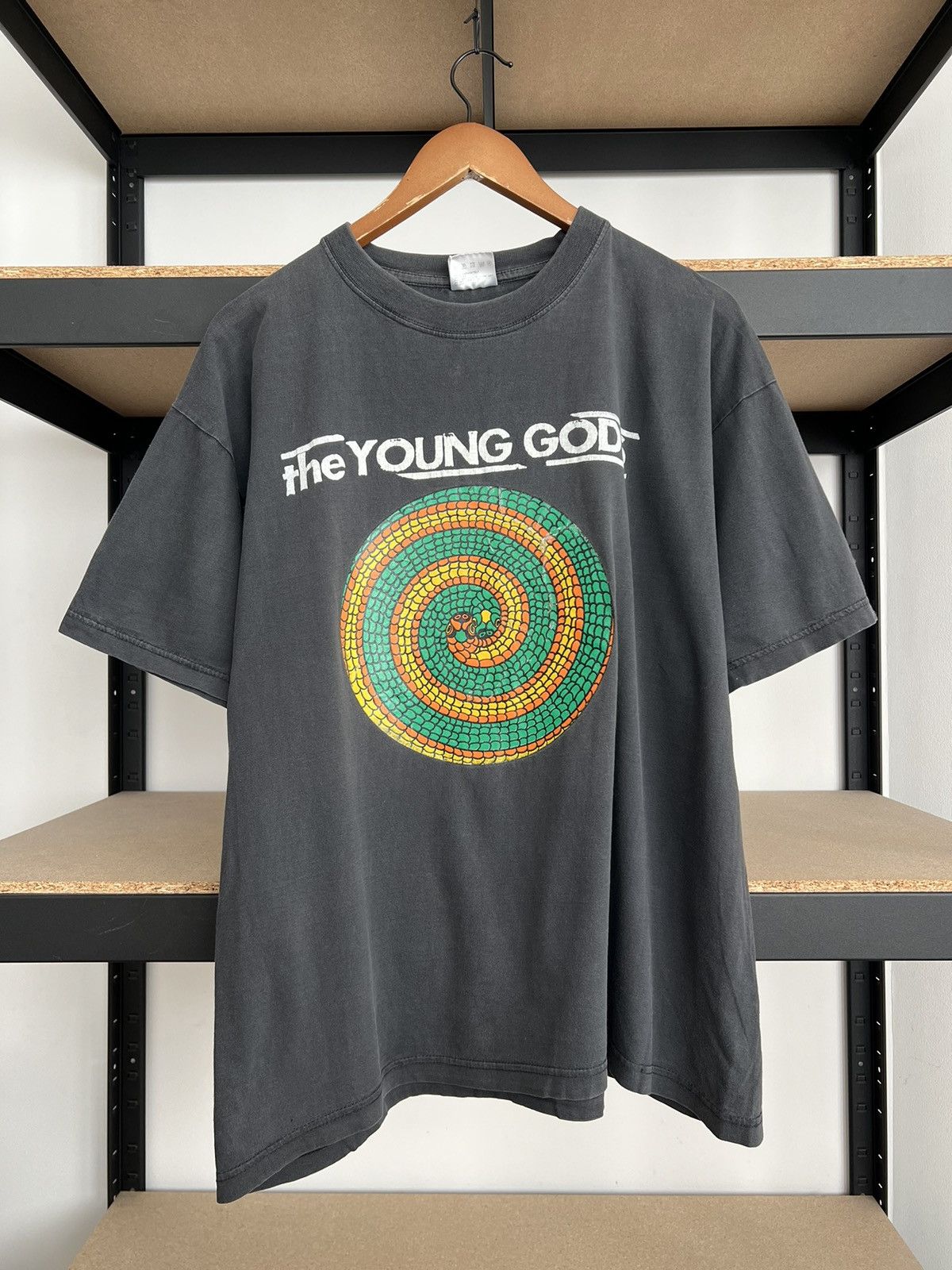 Band Tees Vintage 90s The Young Gods Rock Band Black T-shirt Size US XL / EU 56 / 4 - 1 Thumbnail