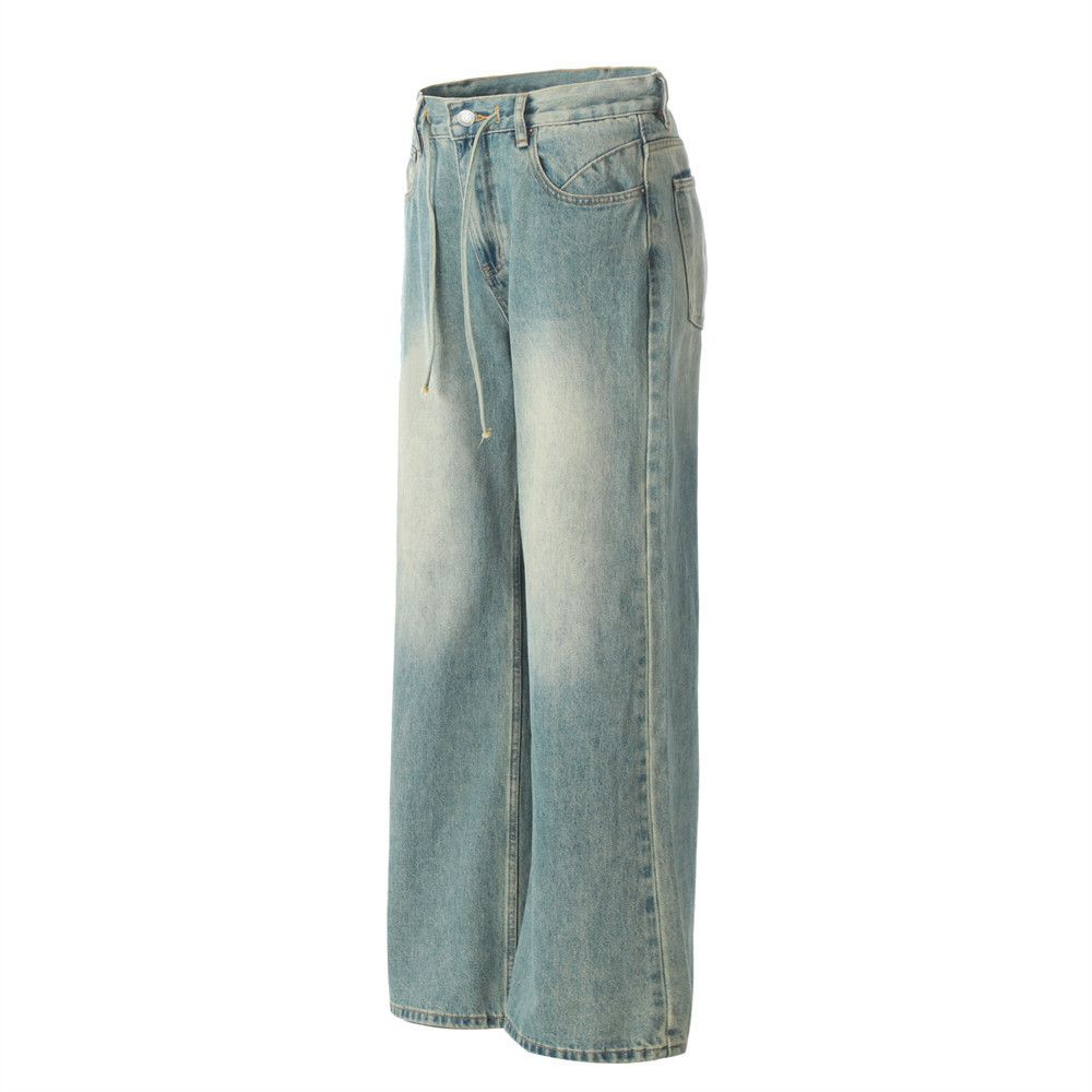 Japanese Brand × Jean Men's street punk washed distressed wide-leg jeans y2k Size US 32 / EU 48 - 2 Thumbnail
