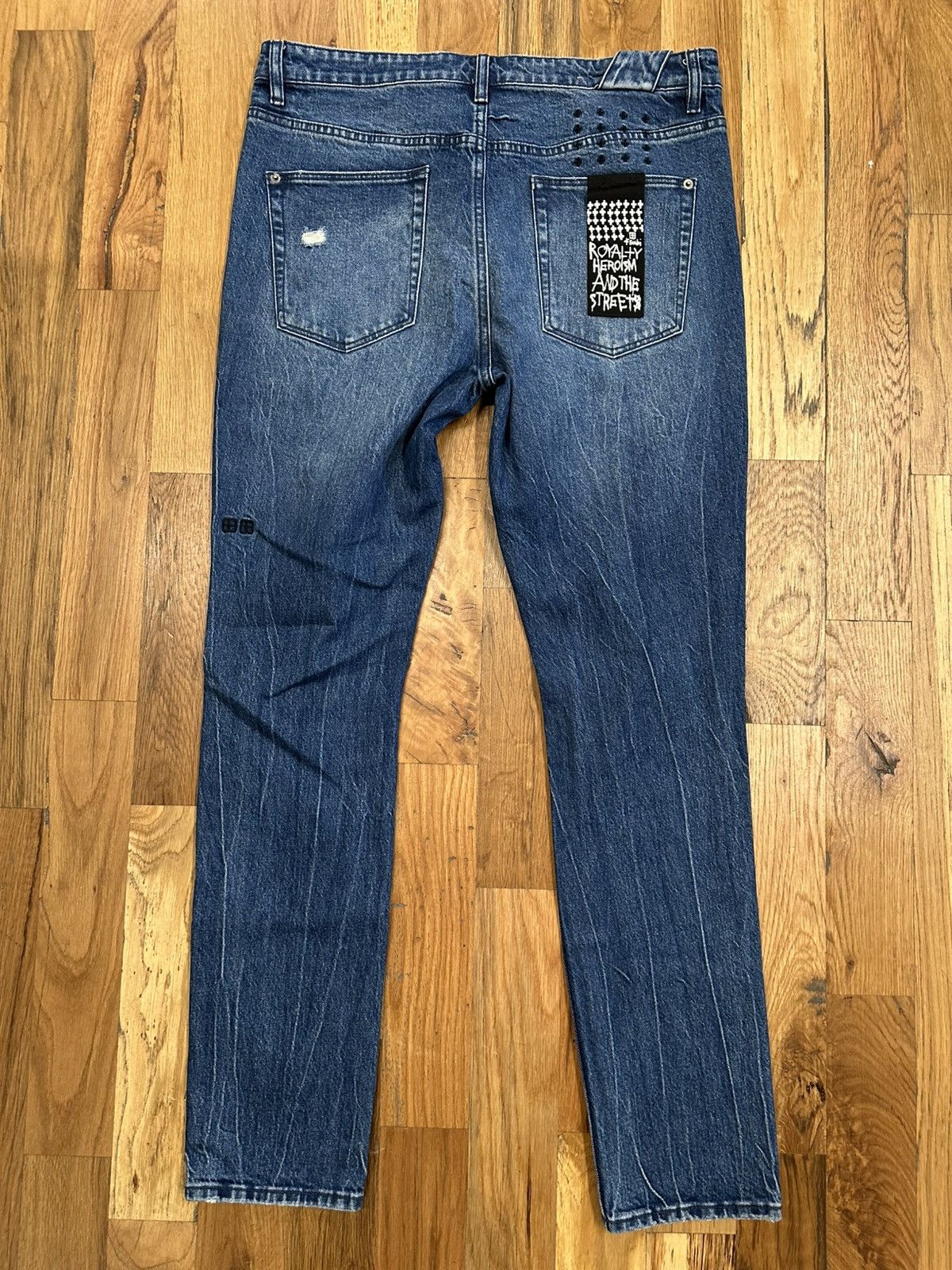 Ksubi Ksubi Black Knee Spell Dark Blue Denim Jeans Size 36 Size US 36 / EU 52 - 2 Thumbnail