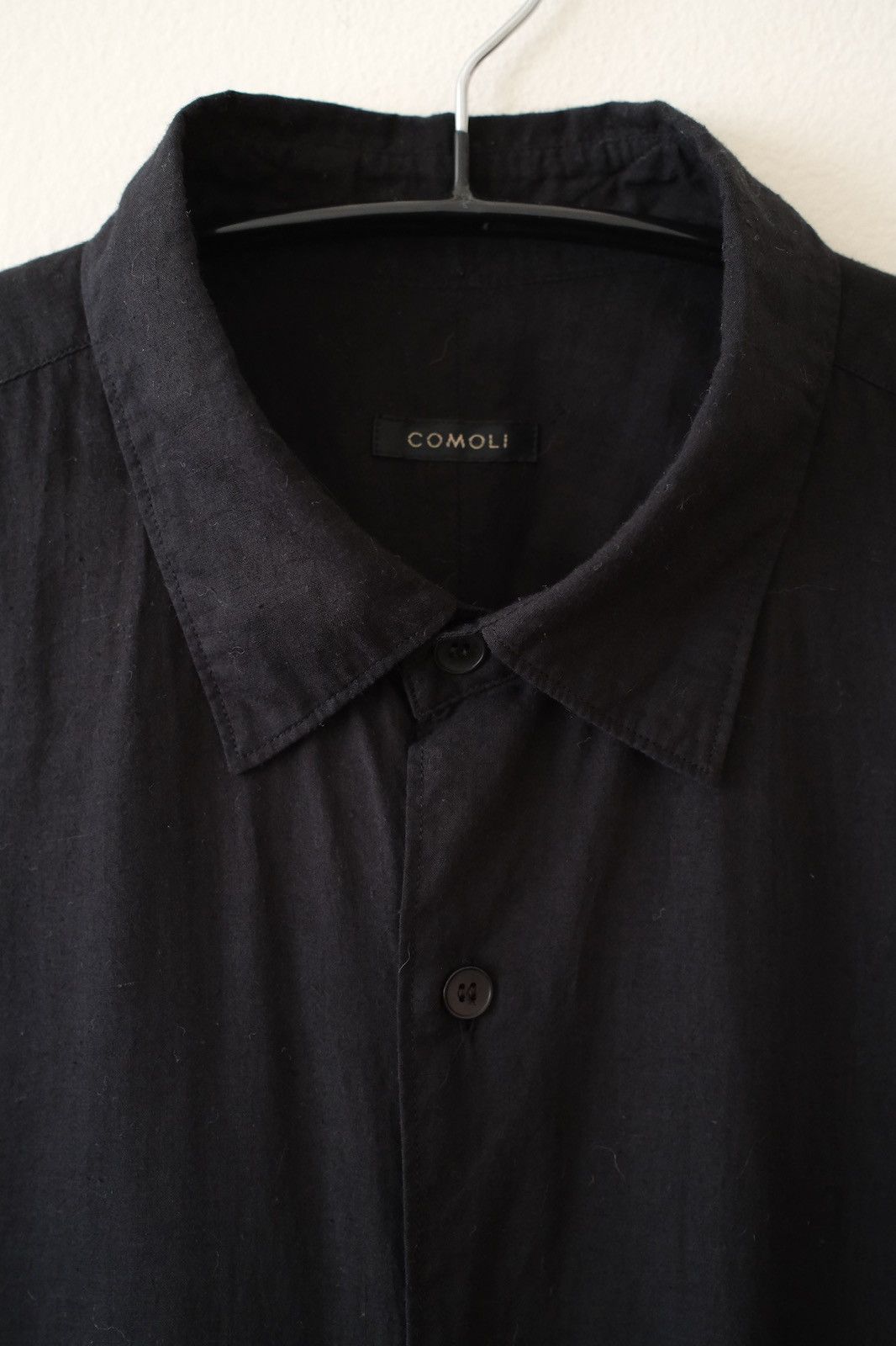 Comoli 24SS KHADI Cotton Shirt - Black | Grailed