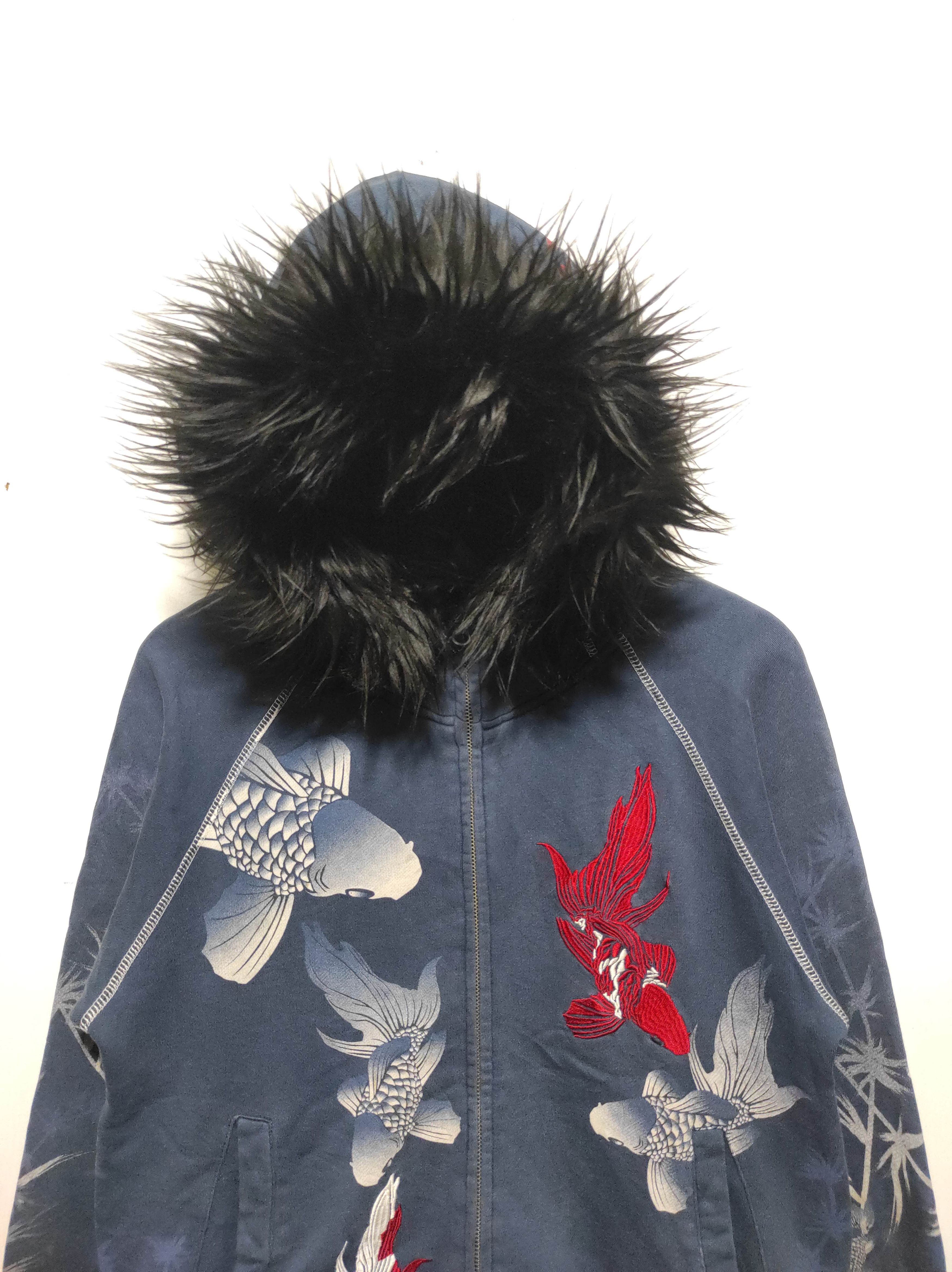 Japanese Brand Koi Sukajan zip fur hoodie ifsix LGB style Size US M / EU 48-50 / 2 - 4 Thumbnail