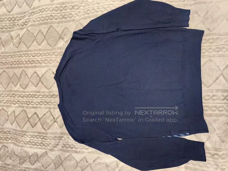 Hermes Hermes Blue Long Sleeve T-Shirt with Front Special Pattern Size US S / EU 44-46 / 1 - 8 Thumbnail