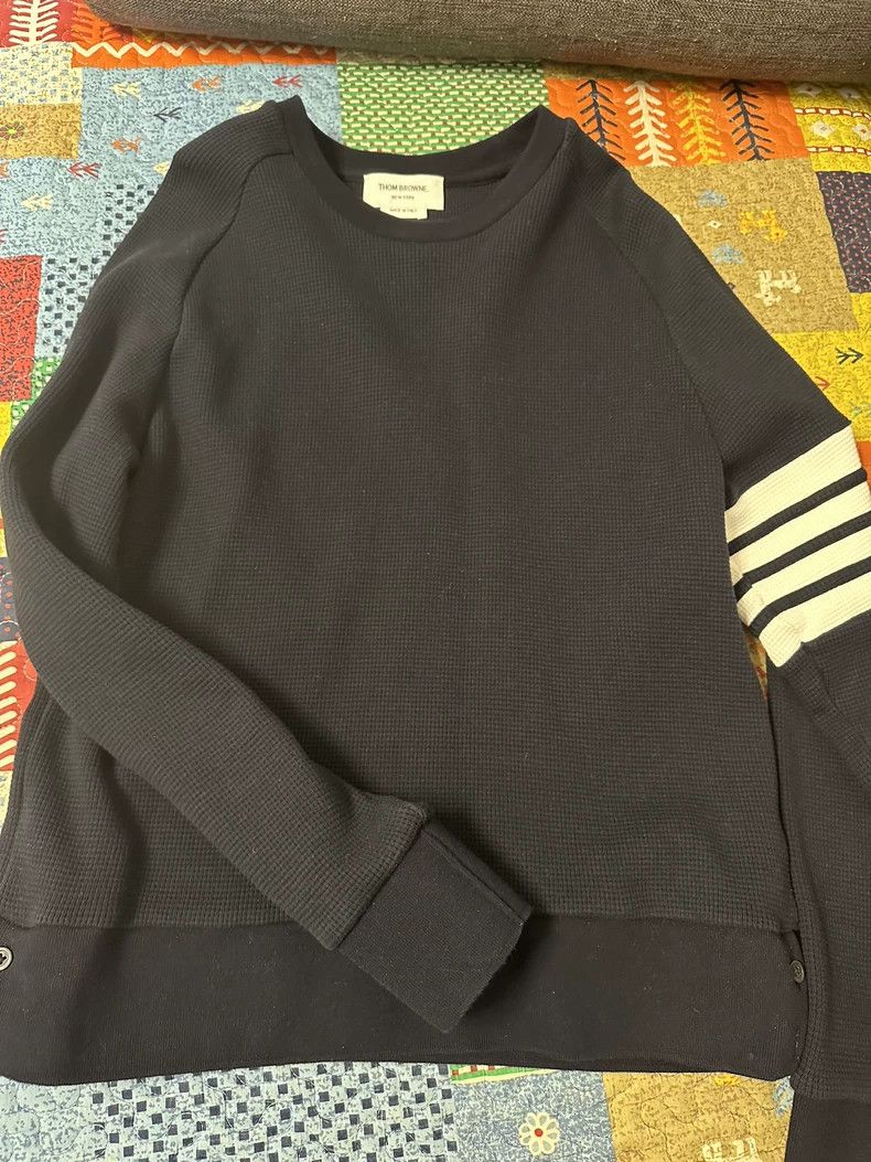 Thom Browne Thom browne Waffed sweatshirt 2504-Nextarrow Size US M / EU 48-50 / 2 - 1 Thumbnail