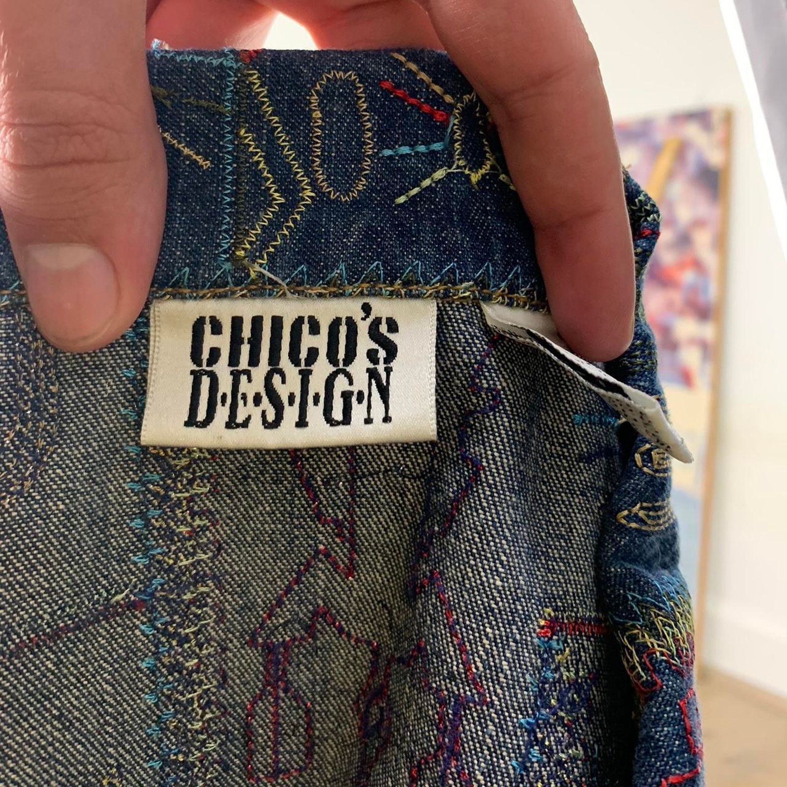 Vintage Vintage 90s Western Mojave Style Embroidered Denim Button Up Size M / US 6-8 / IT 42-44 - 7 Thumbnail
