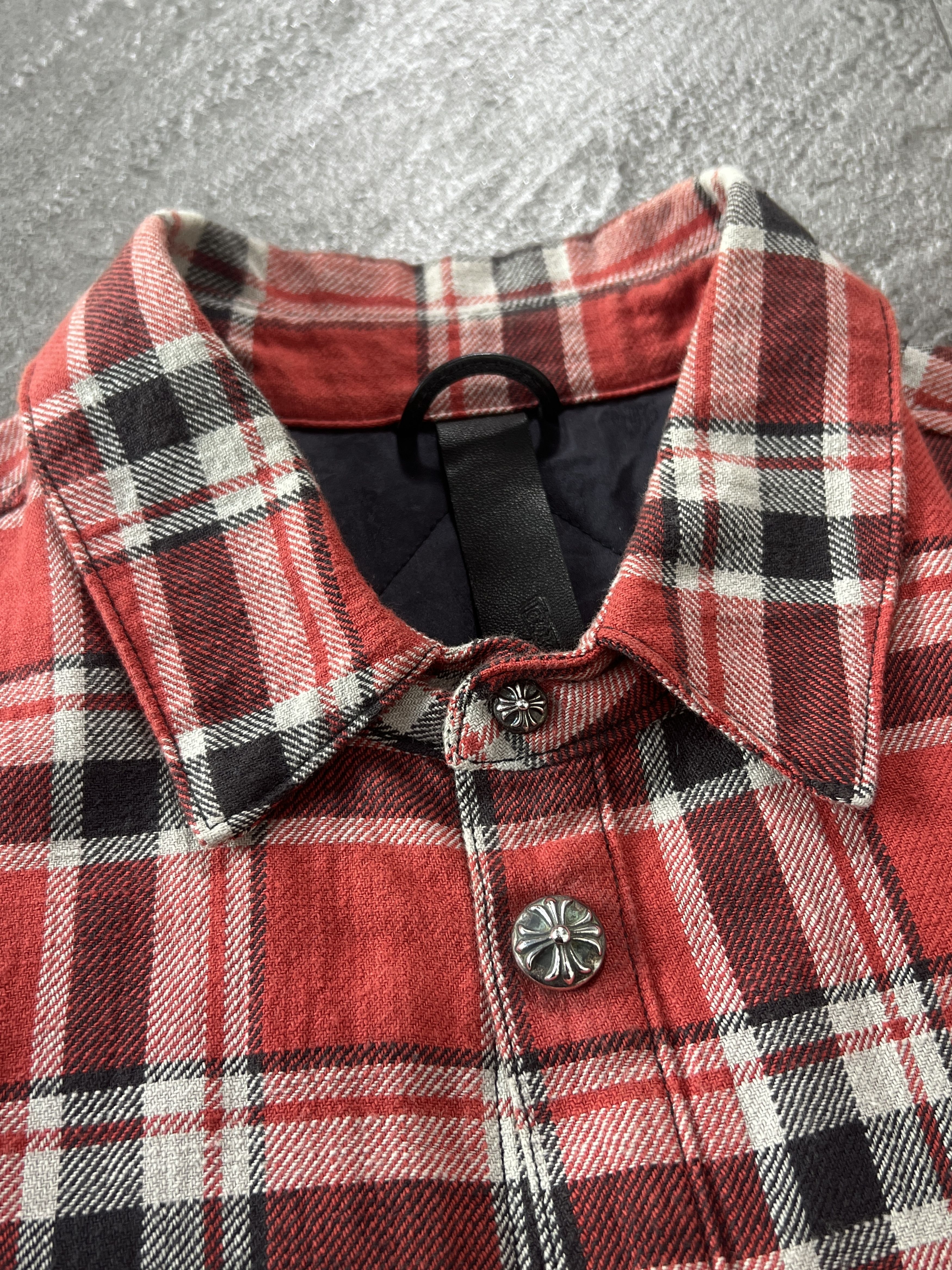 Chrome Hearts Chrome Hearts Red Plaid Cross Flannel Jacket XL Size US XL / EU 56 / 4 - 5 Thumbnail