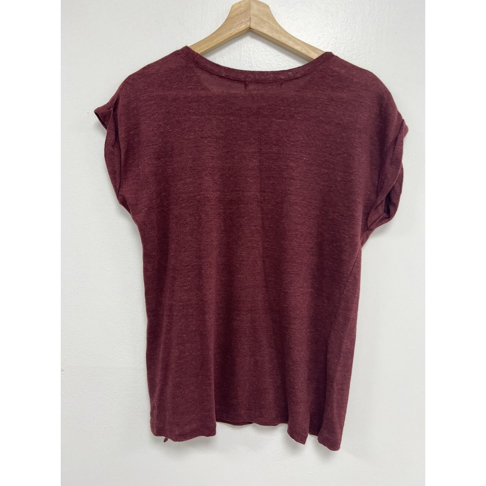 Allude ALLU Women Short Sleeve linen Blend T-shirt Size M A001923 Size M / US 6-8 / IT 42-44 - 2 Thumbnail