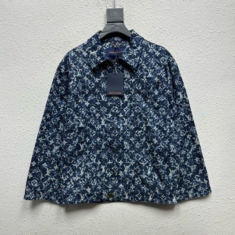 Louis Vuitton Louis Vuitton Denim Jacket with Logo Print Size US M / EU 48-50 / 2 - 1 Thumbnail