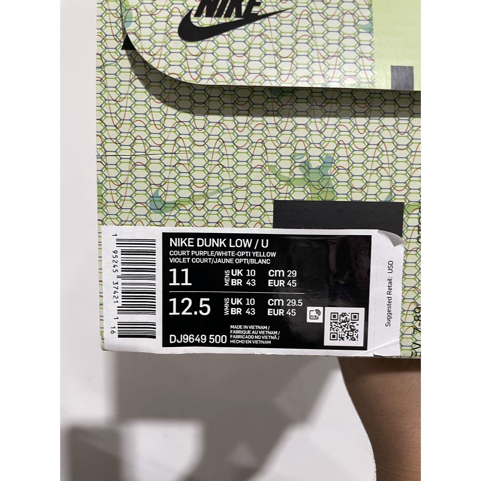 Nike NIKE DUNK LOW UNION PASSPORT PACK COURT PURPLE SIZE 11 Size US 11 / EU 44 - 6 Thumbnail