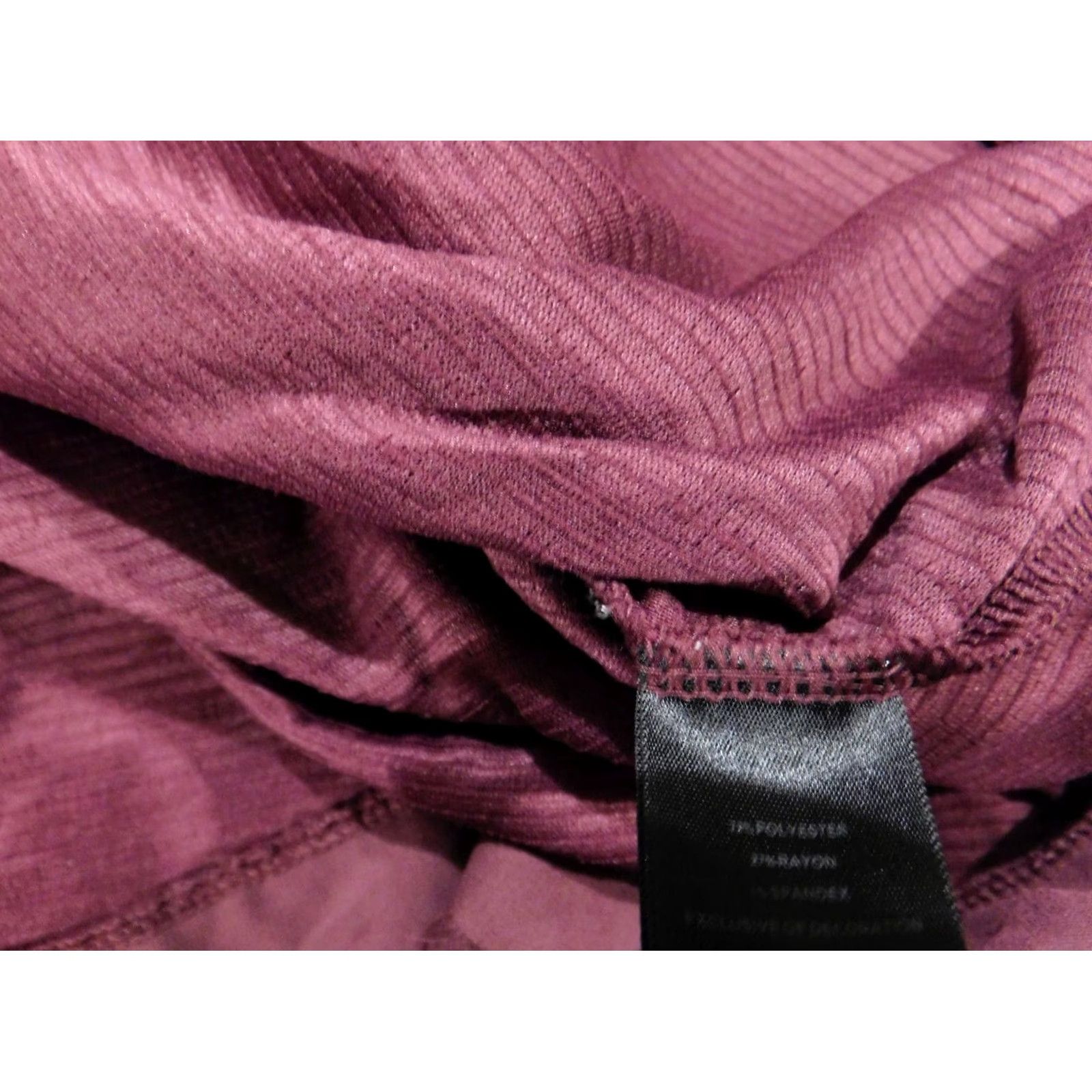 Vintage Simply Vera Vera Wang Blouse Women L Purple Crew Neck Pullover Modal Rayon Stretch Regular Classic Short/Sleeve? Size L / US 10 / IT 46 - 6 Thumbnail