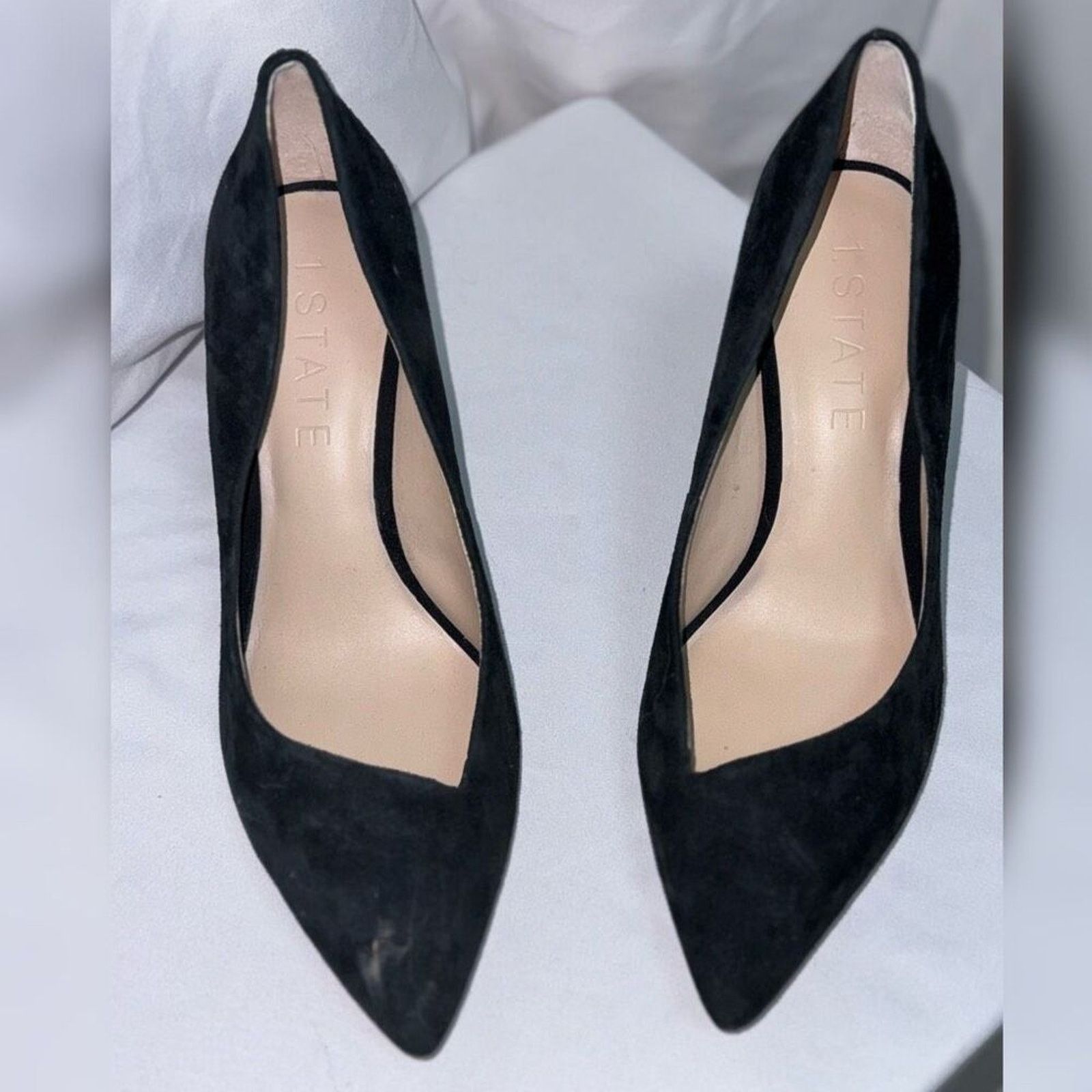 Other 1.State Black Asymmetric Pointed Toe Block Heel | Sz 8 Size US 8.5 / IT 38.5 - 3 Thumbnail