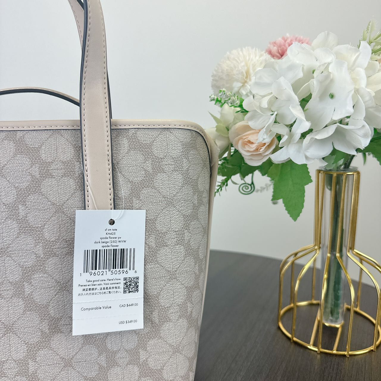 Kate Spade Kate Spade KH425 Spade Flower Mini Tote IN Dark Beige Multi Size ONE SIZE - 8 Thumbnail