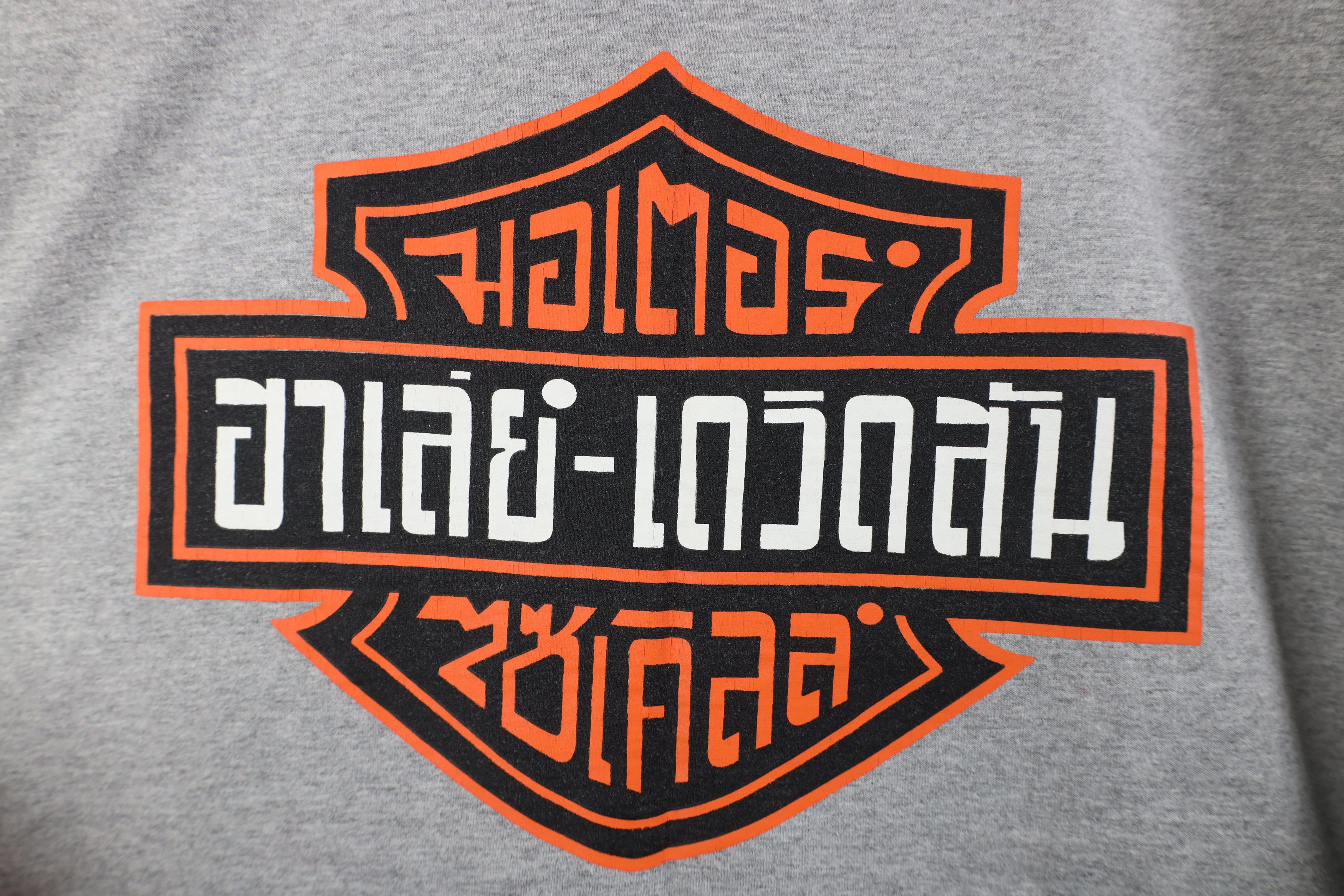 Harley Davidson Vintage 90s Harley Davidson Spell Thai Thailand T-Shirt Gray Size US M / EU 48-50 / 2 - 10 Thumbnail