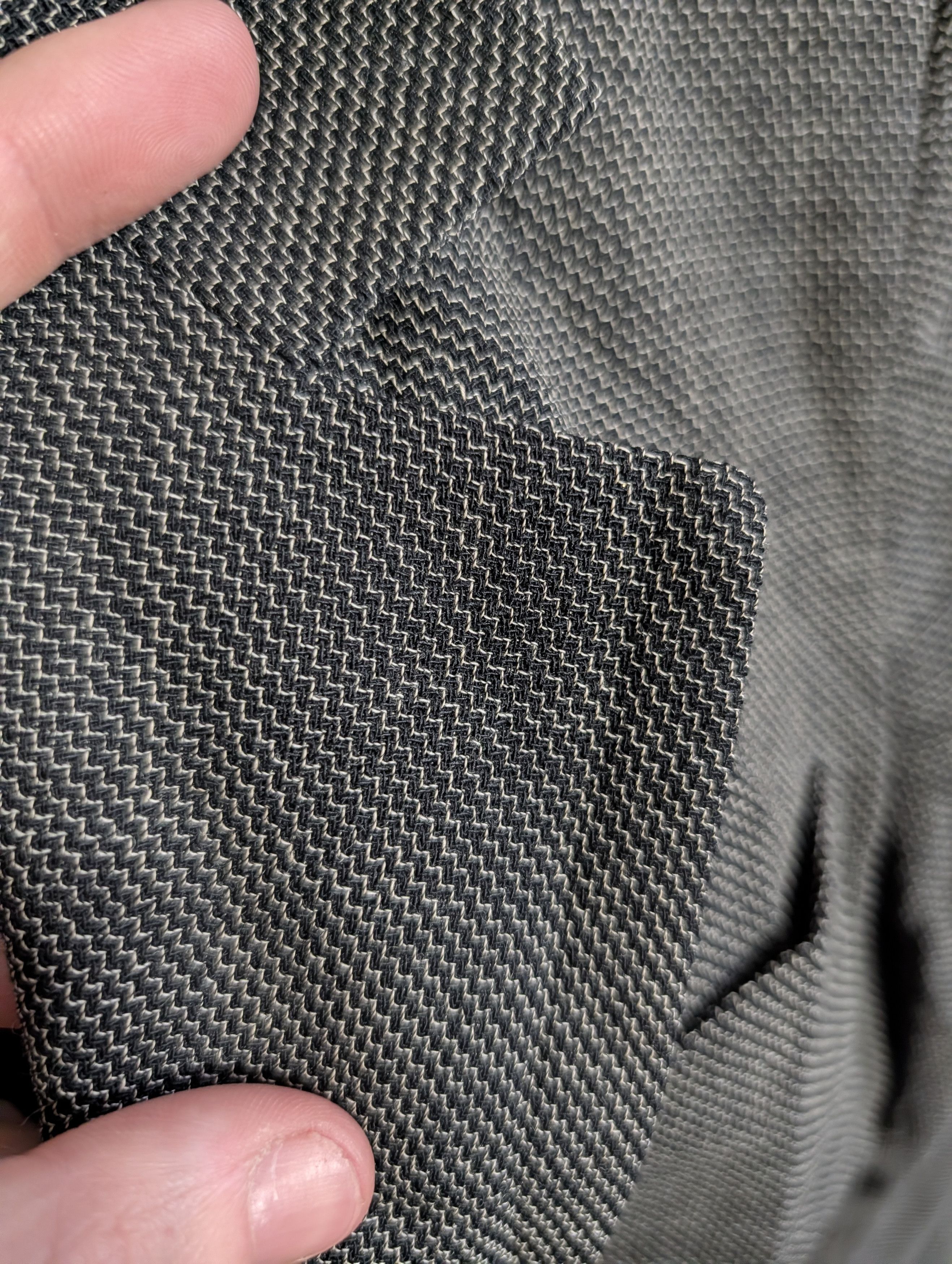 Max Mara Gray zigzag knit strong shoulder virgin wool 1-button jacket Size M / US 6-8 / IT 42-44 - 3 Thumbnail